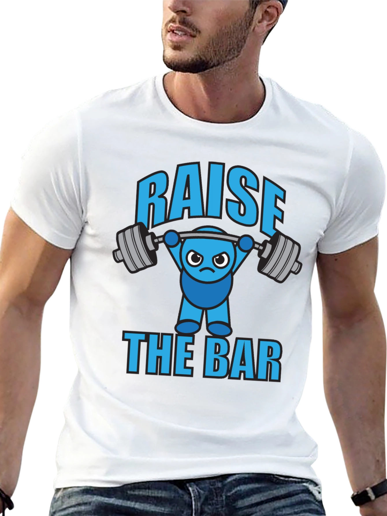 Raise The Bar Funny Gym T-Shirt