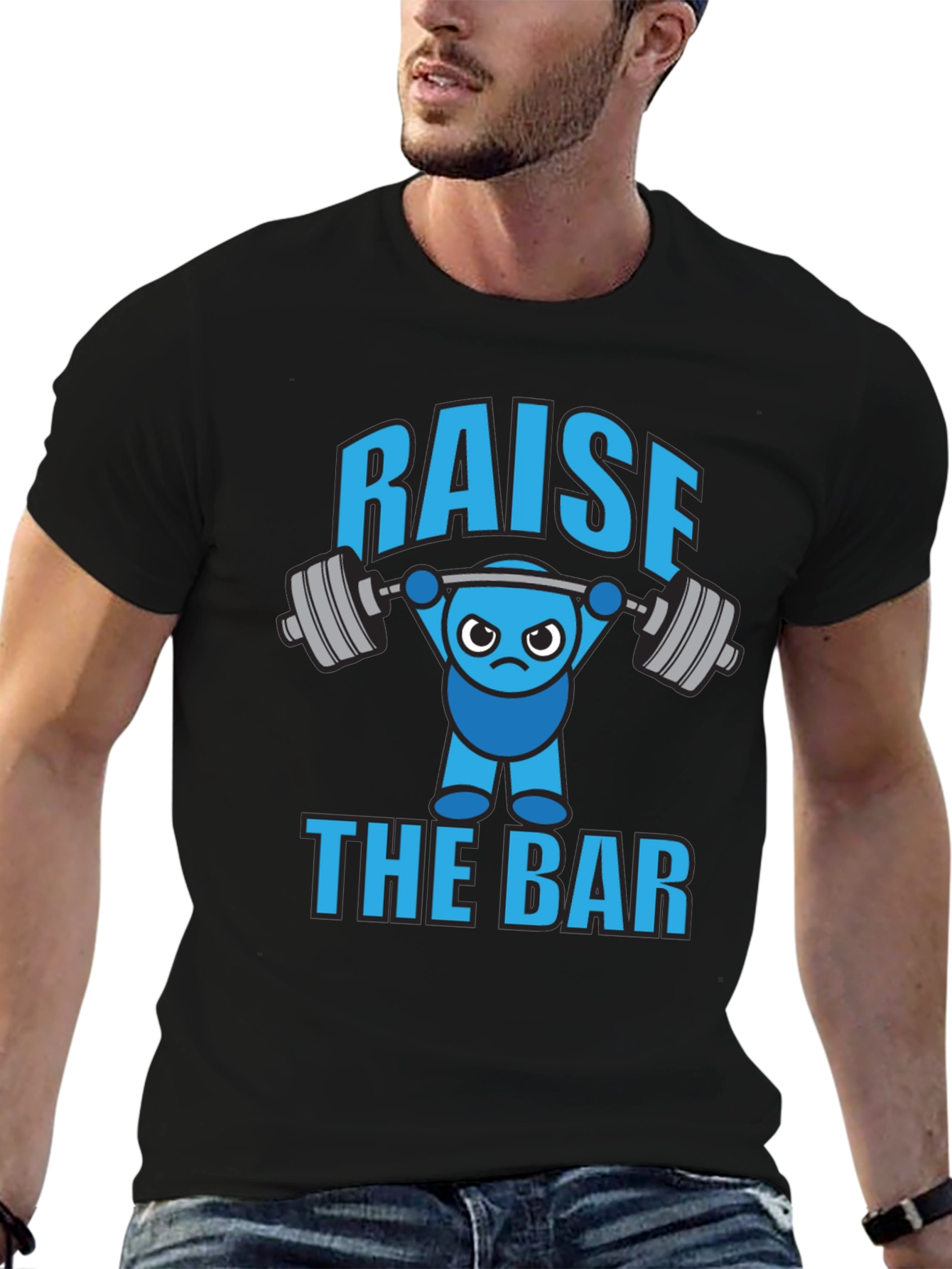 Raise The Bar Funny Gym T-Shirt