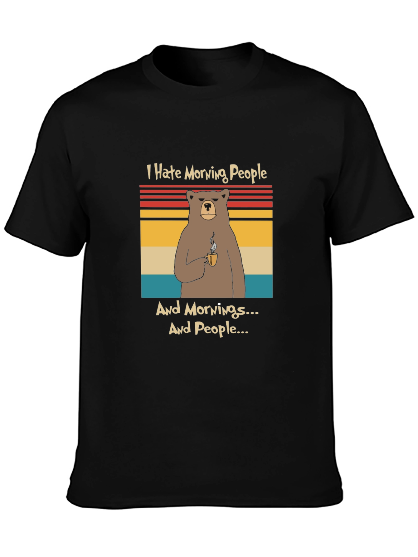 Funny Bear Hates Mornings T-Shirt