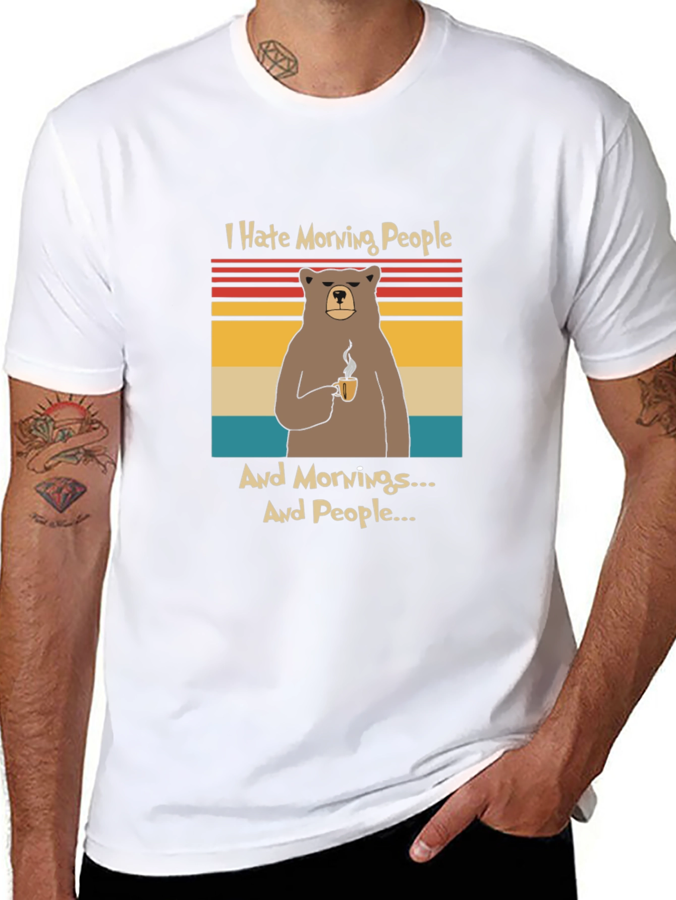 Funny Bear Hates Mornings T-Shirt