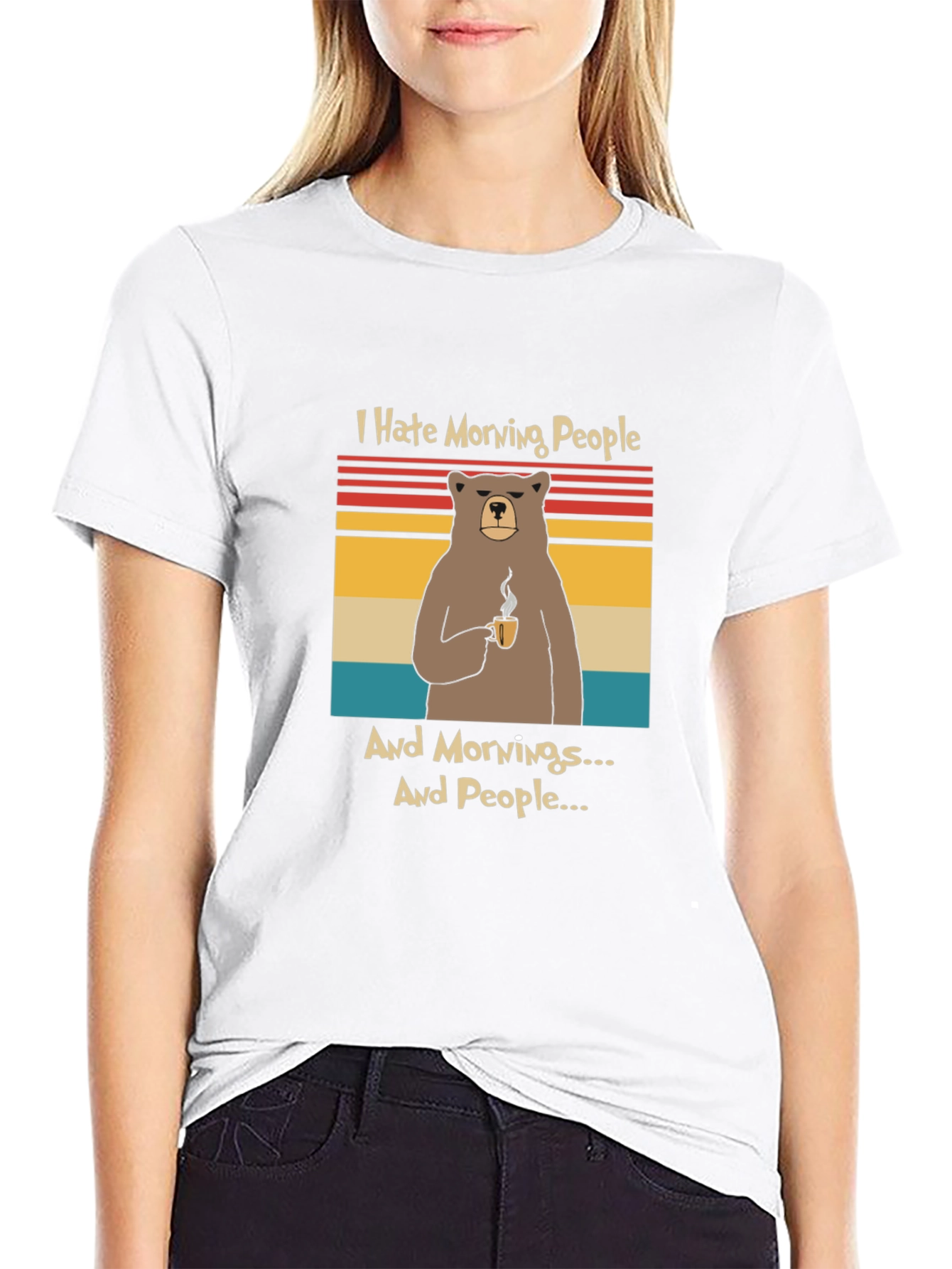 Funny Bear Hates Mornings T-Shirt