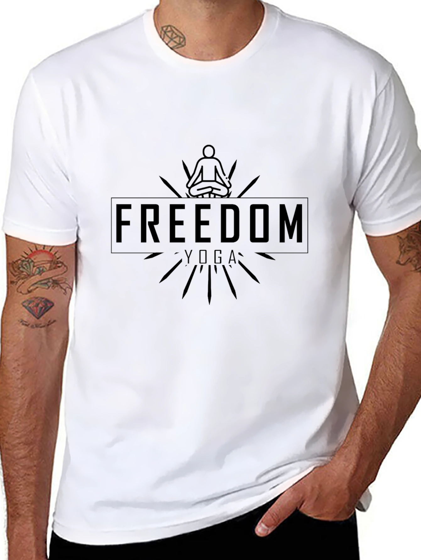 Freedom Yoga Graphic Print Tee