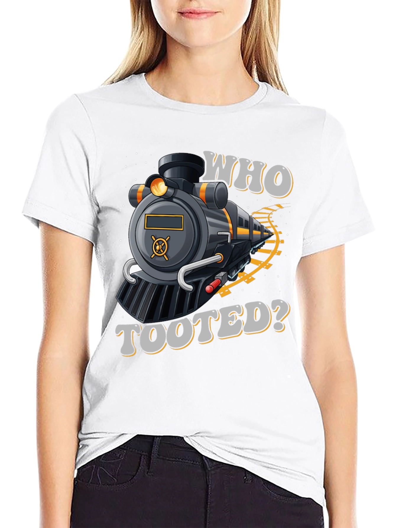 Who Tooted? Train Graphic T-Shirt