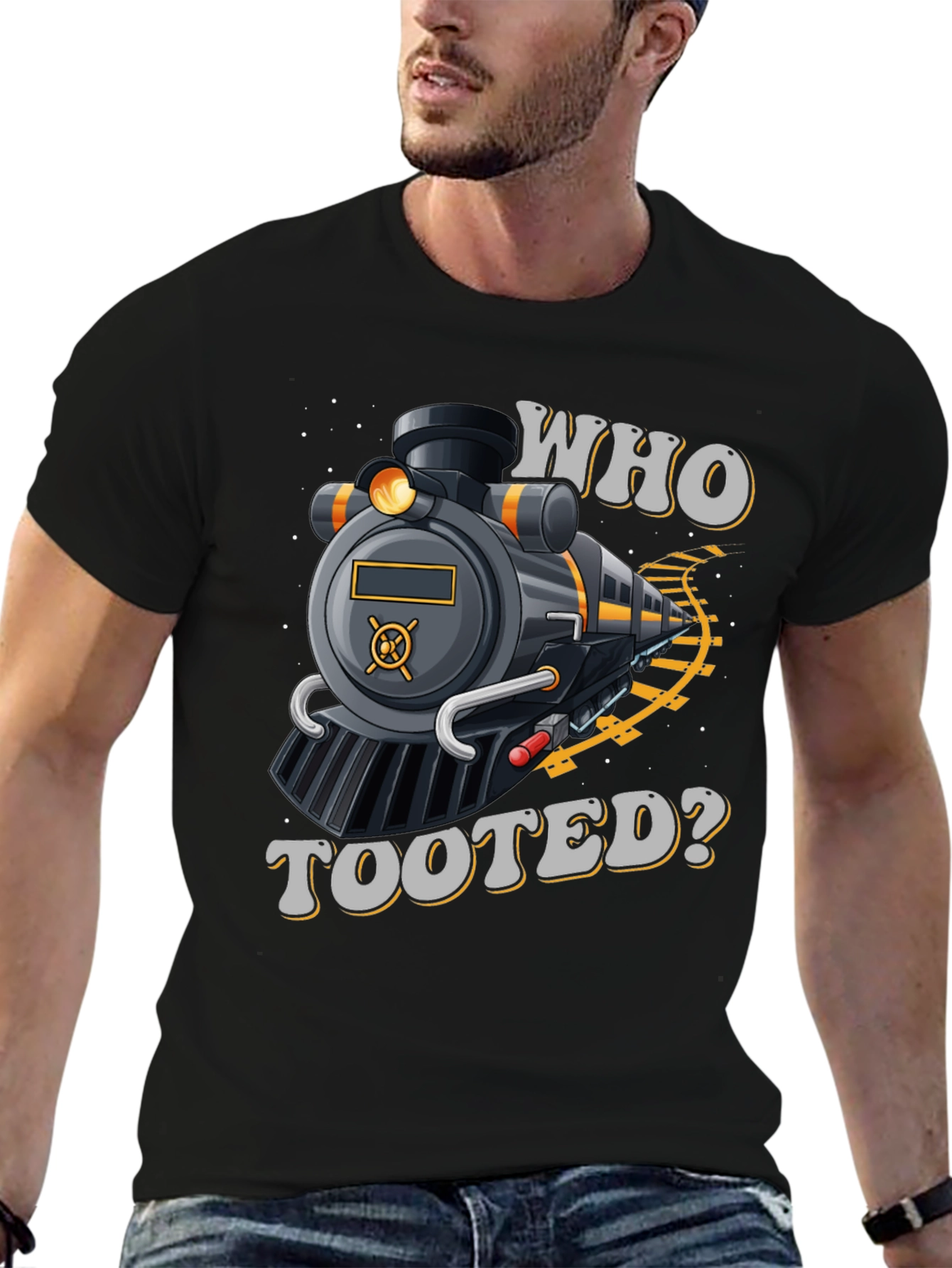 Who Tooted? Train Graphic T-Shirt