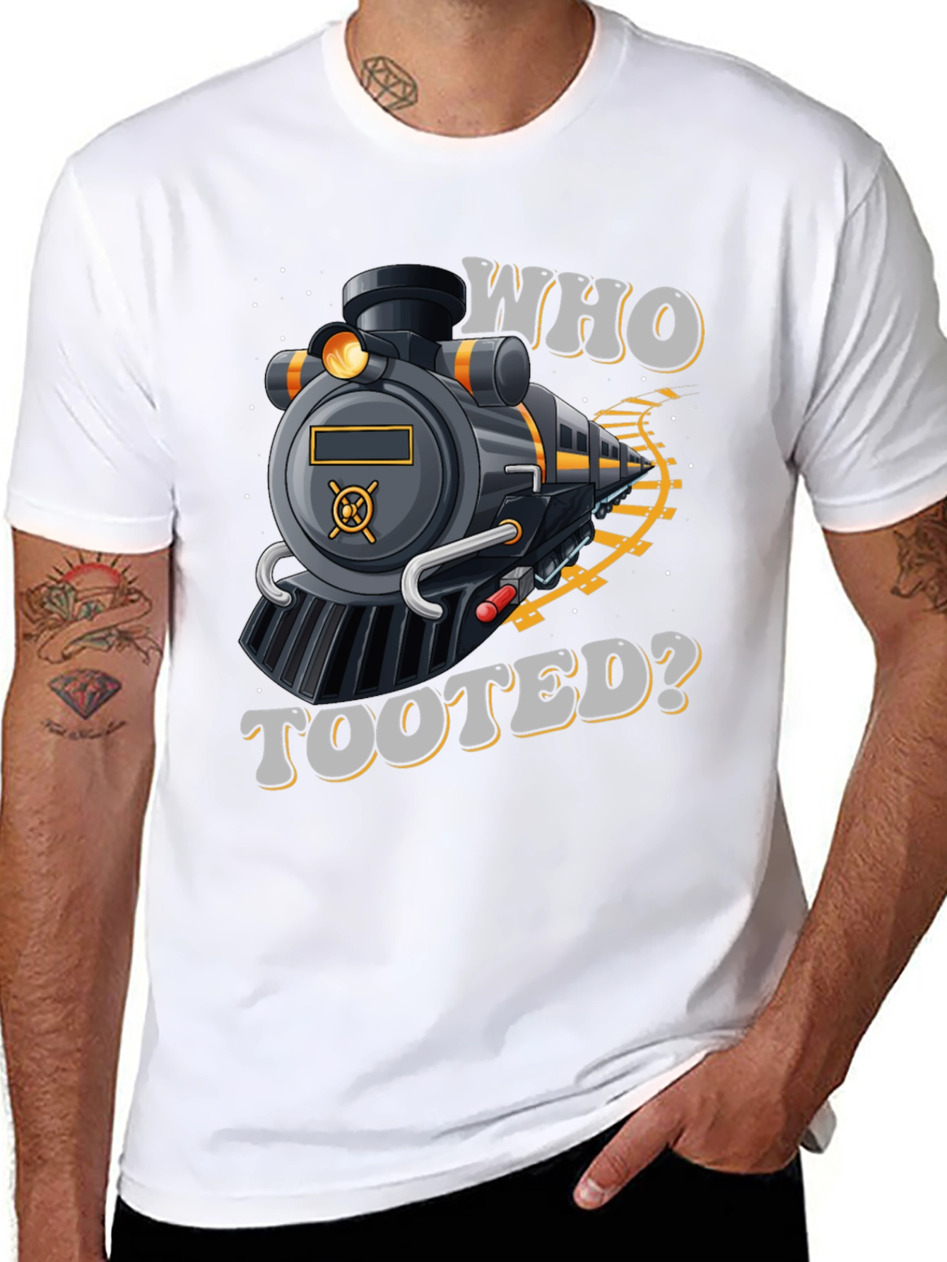 Who Tooted? Train Graphic T-Shirt