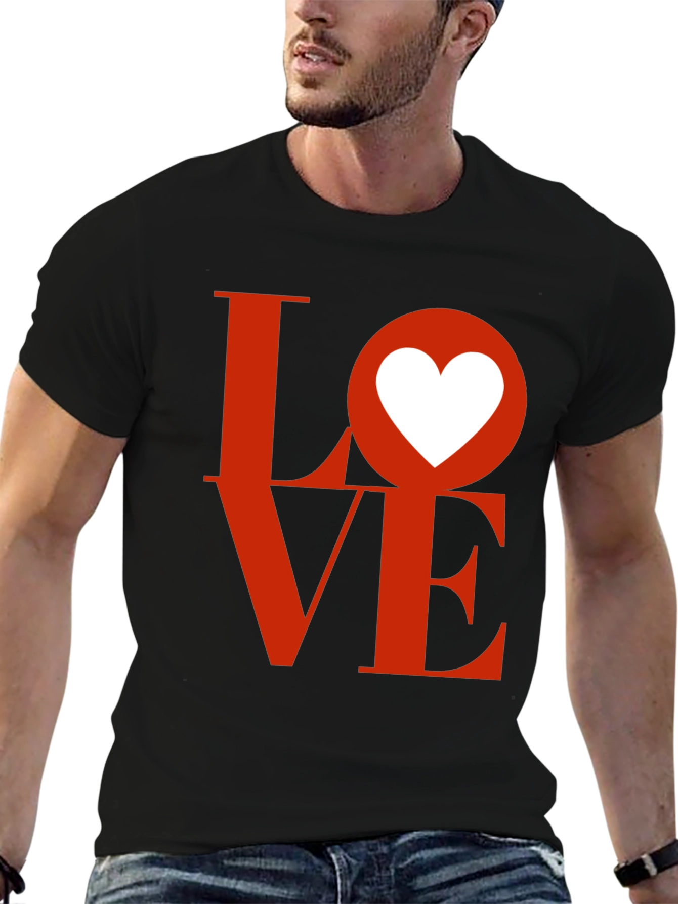 Love Heart Graphic Tee - Valentines Day Shirt