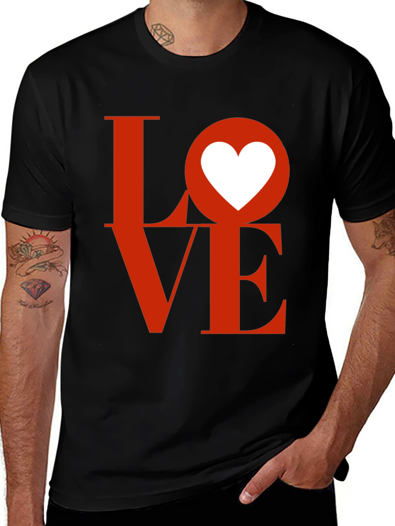 Love Heart Graphic Tee - Valentines Day Shirt