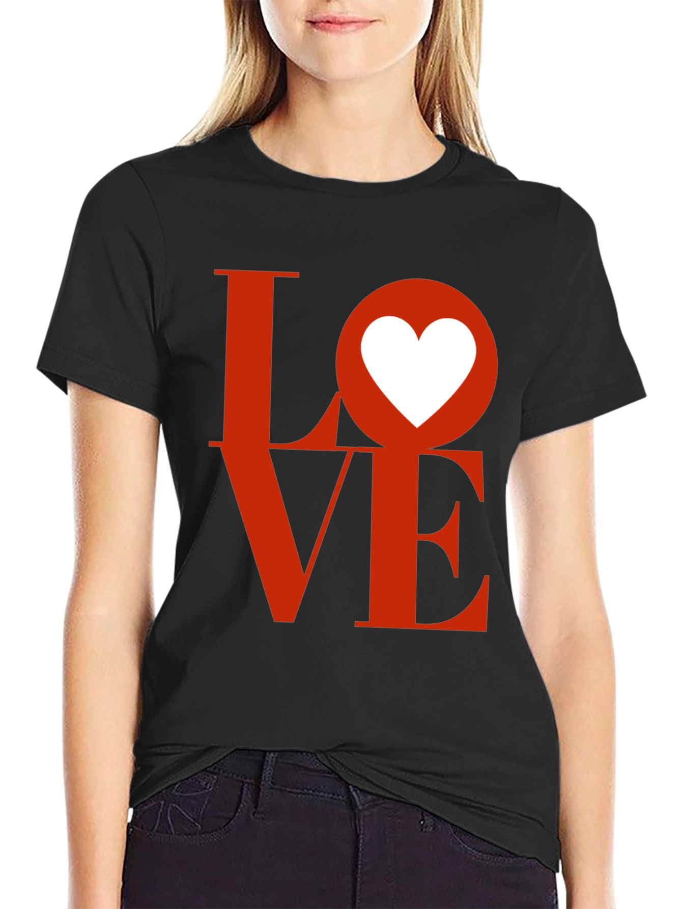 Love Heart Graphic Tee - Valentines Day Shirt