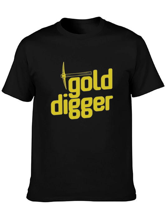 Gold Digger Graphic Tee - Humorous Crew Neck T-Shirt