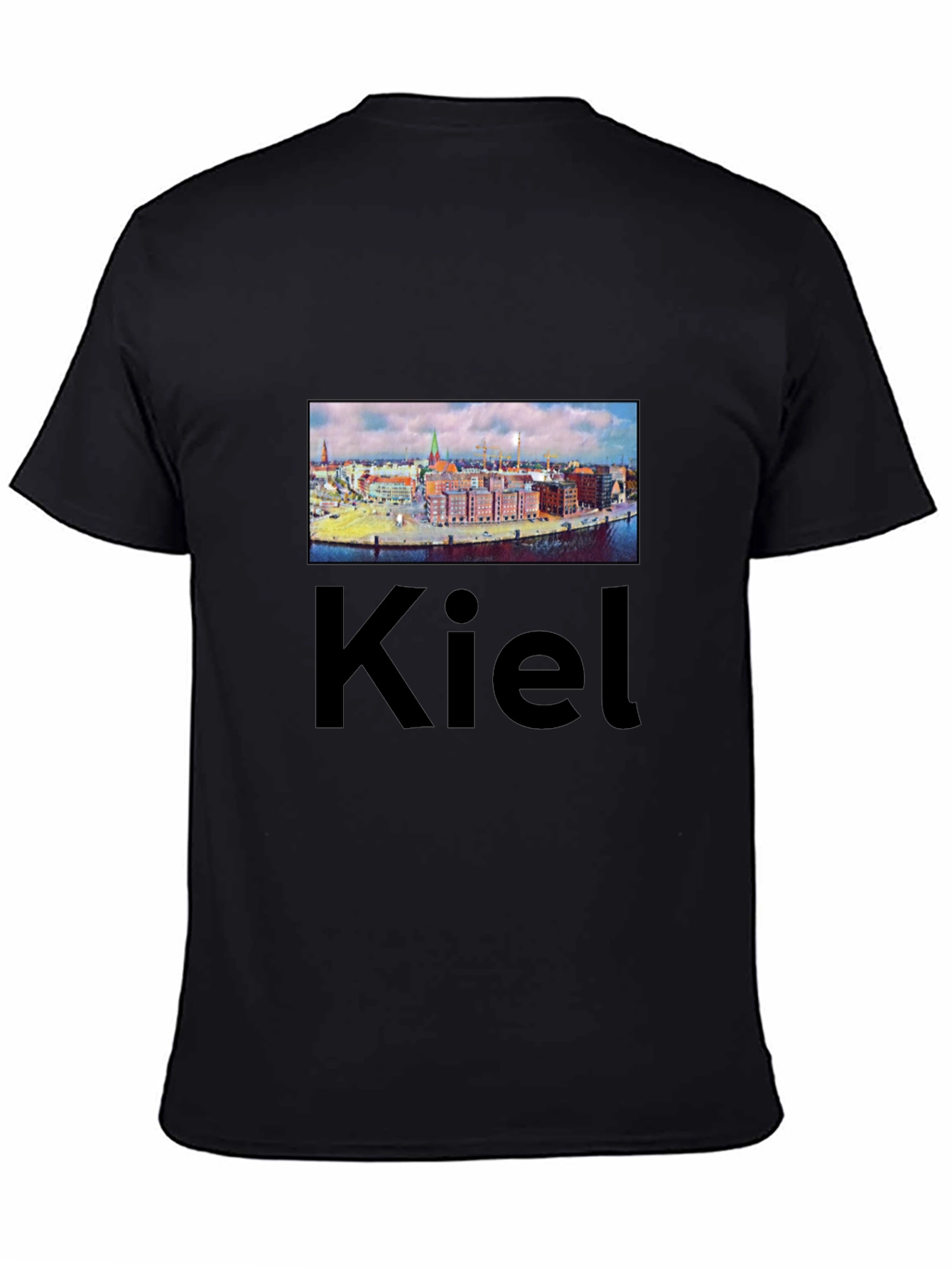 Kiel T-Shirt - Cityscape Graphic Tee - Black