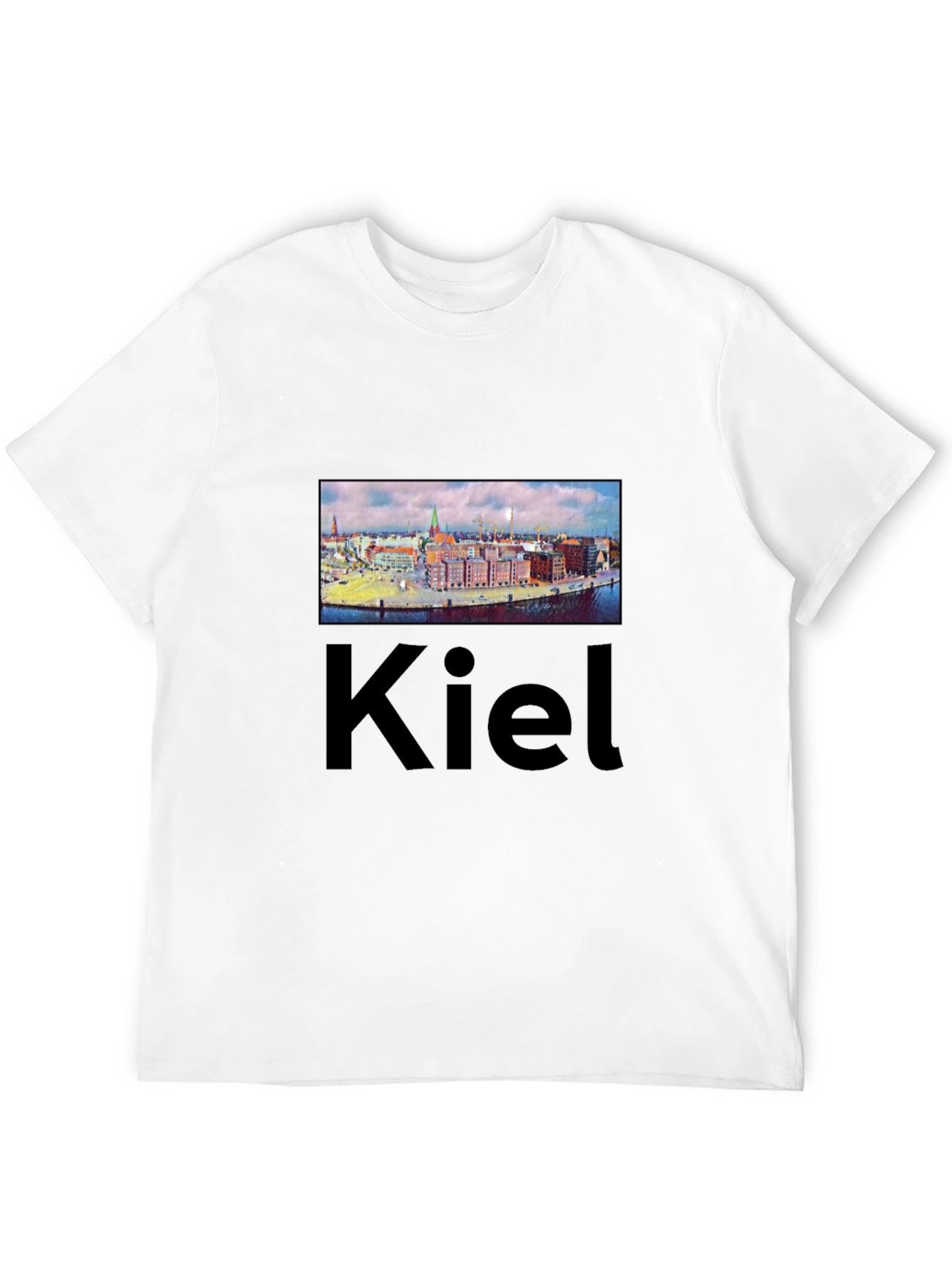 Kiel T-Shirt - Cityscape Graphic Tee - Black