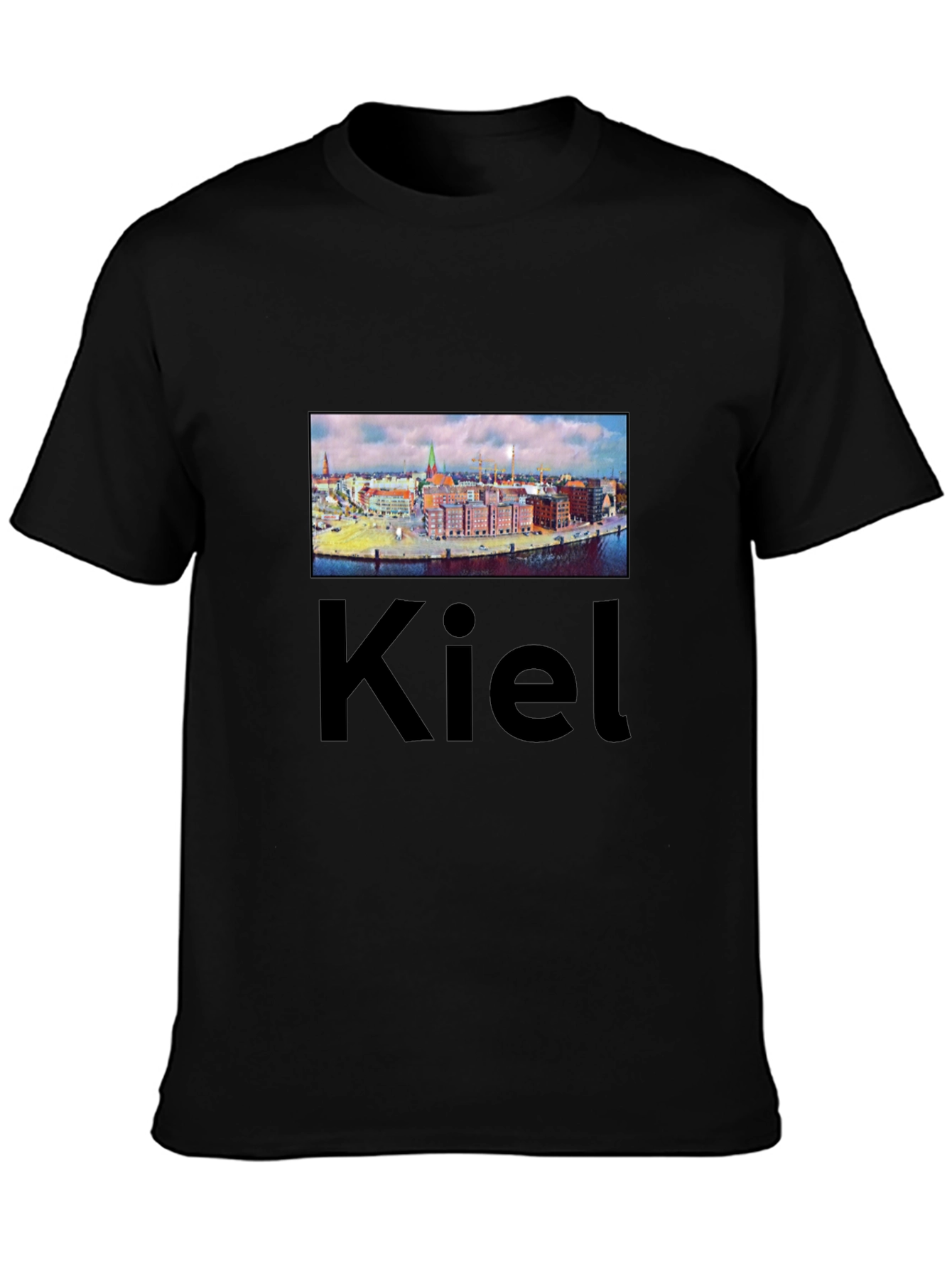 Kiel T-Shirt - Cityscape Graphic Tee - Black