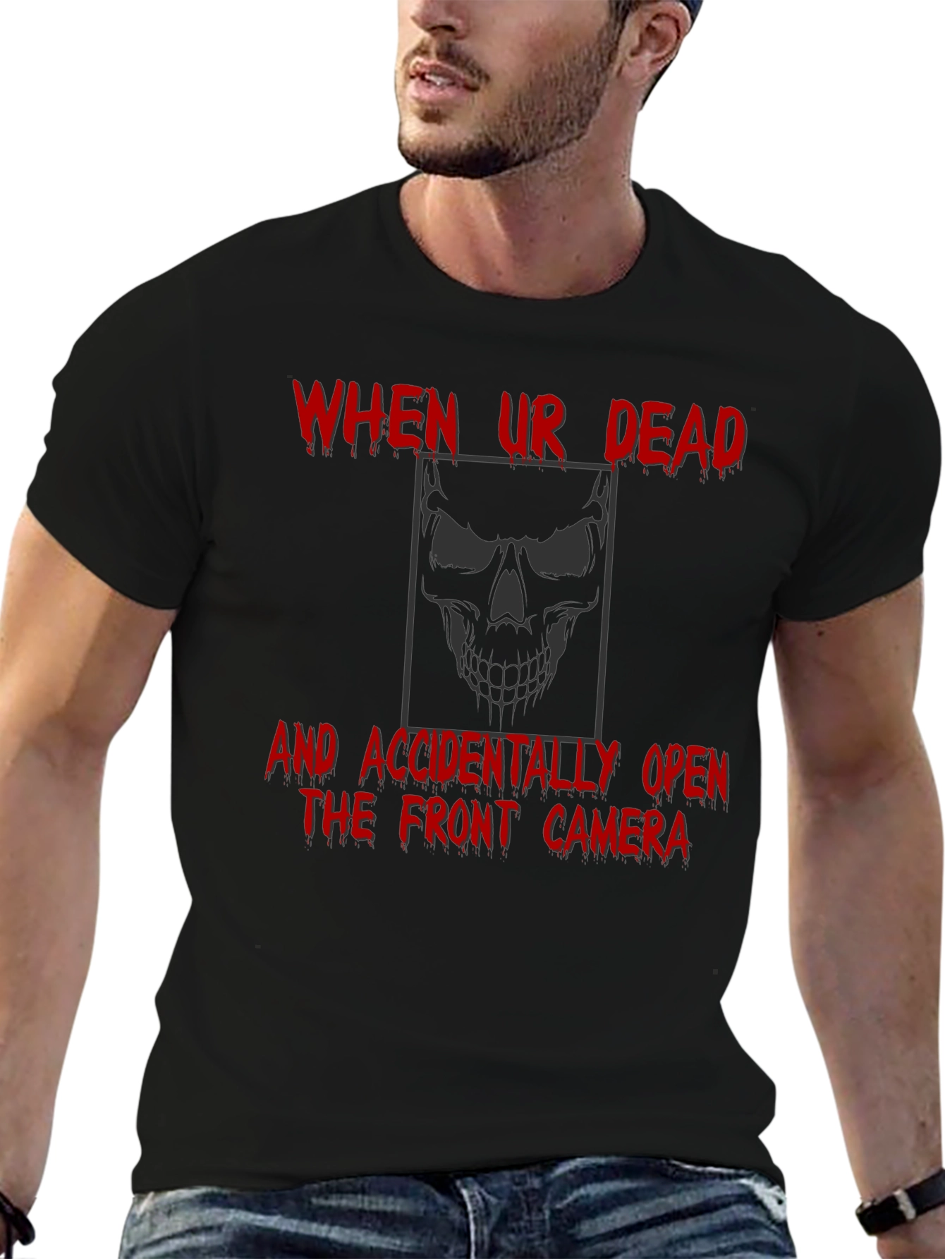 Humorous Skull Graphic T-Shirt - When Ur Dead