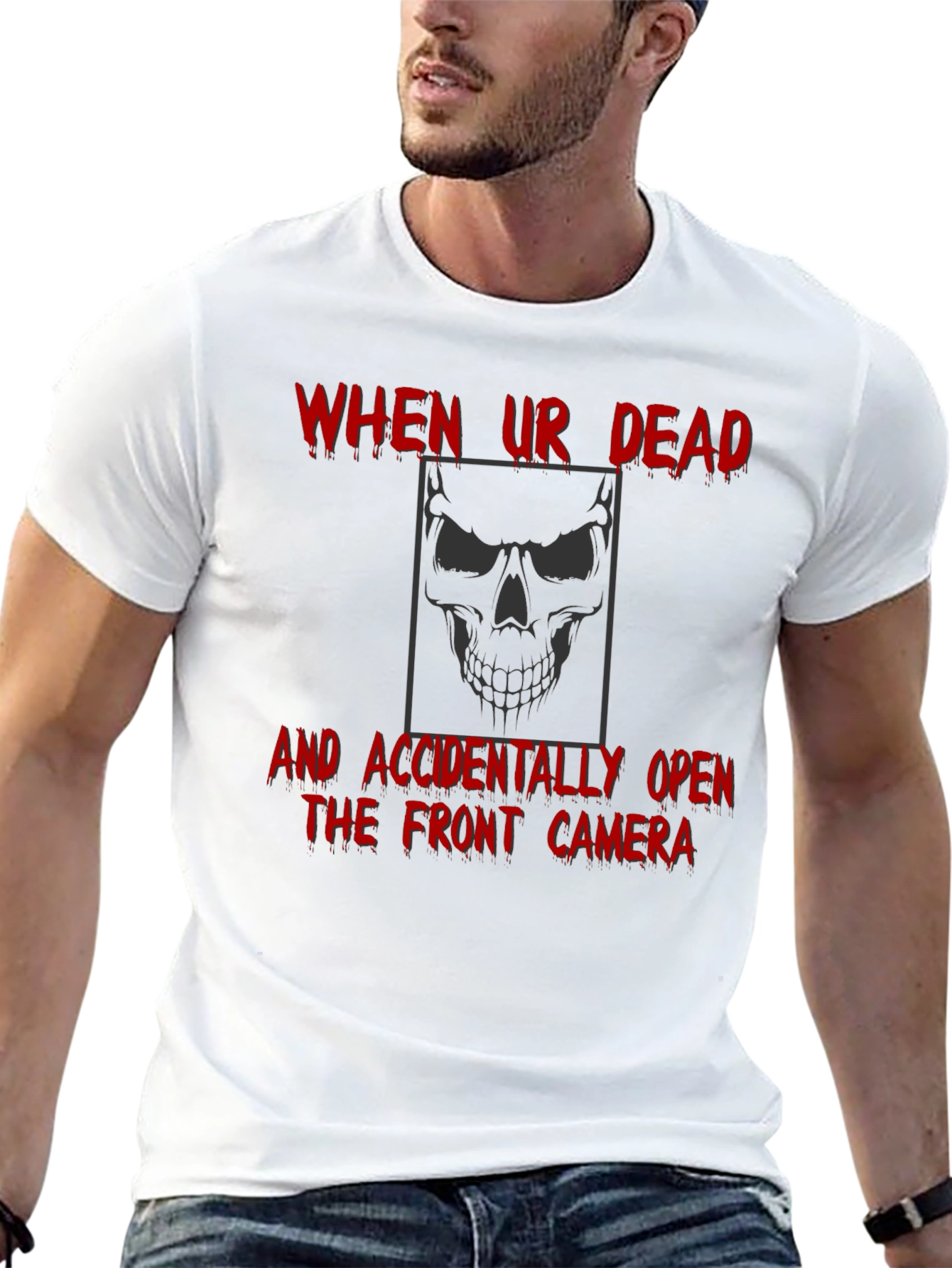 Humorous Skull Graphic T-Shirt - When Ur Dead