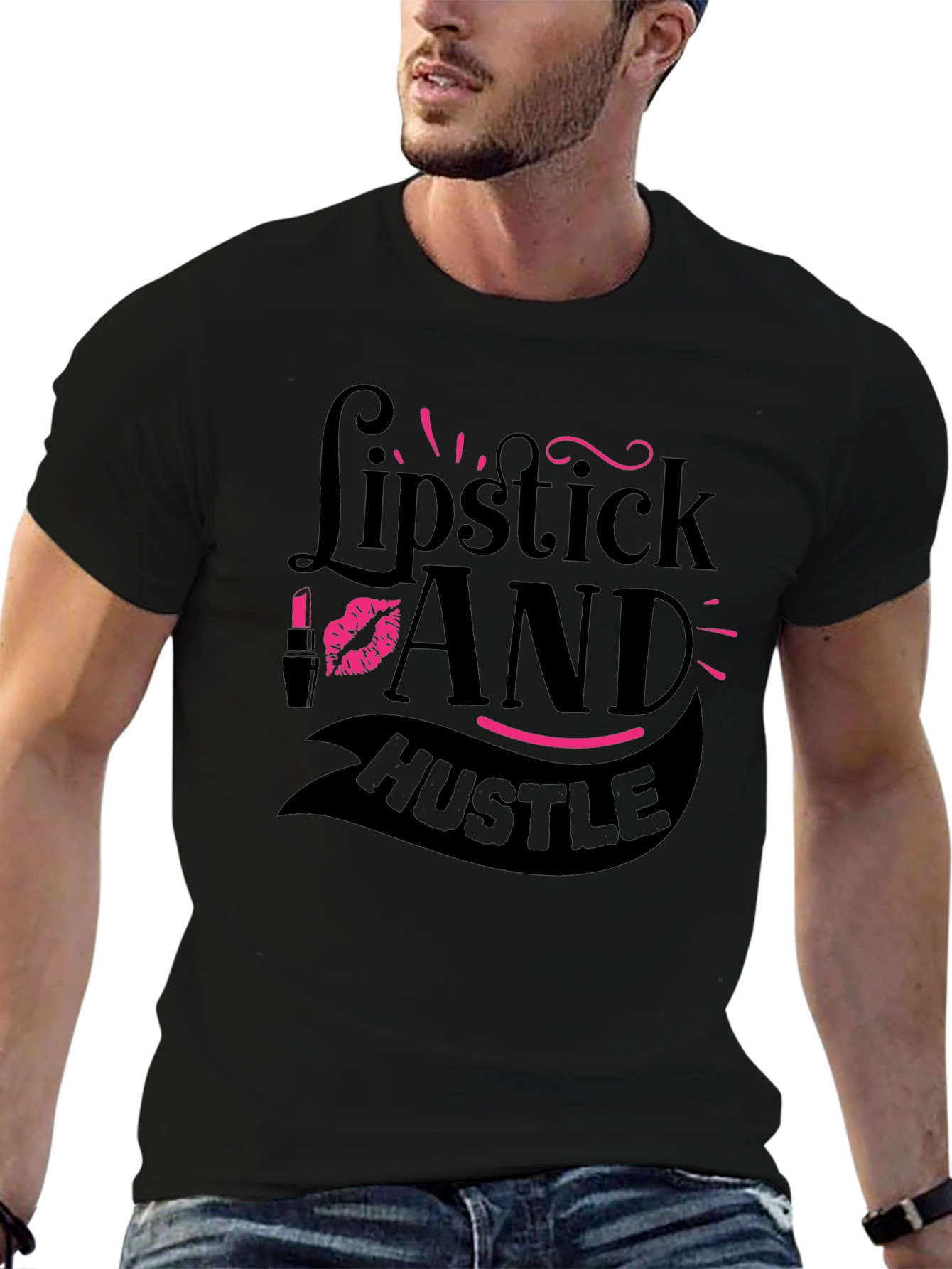 Lipstick and Hustle Graphic T-Shirt