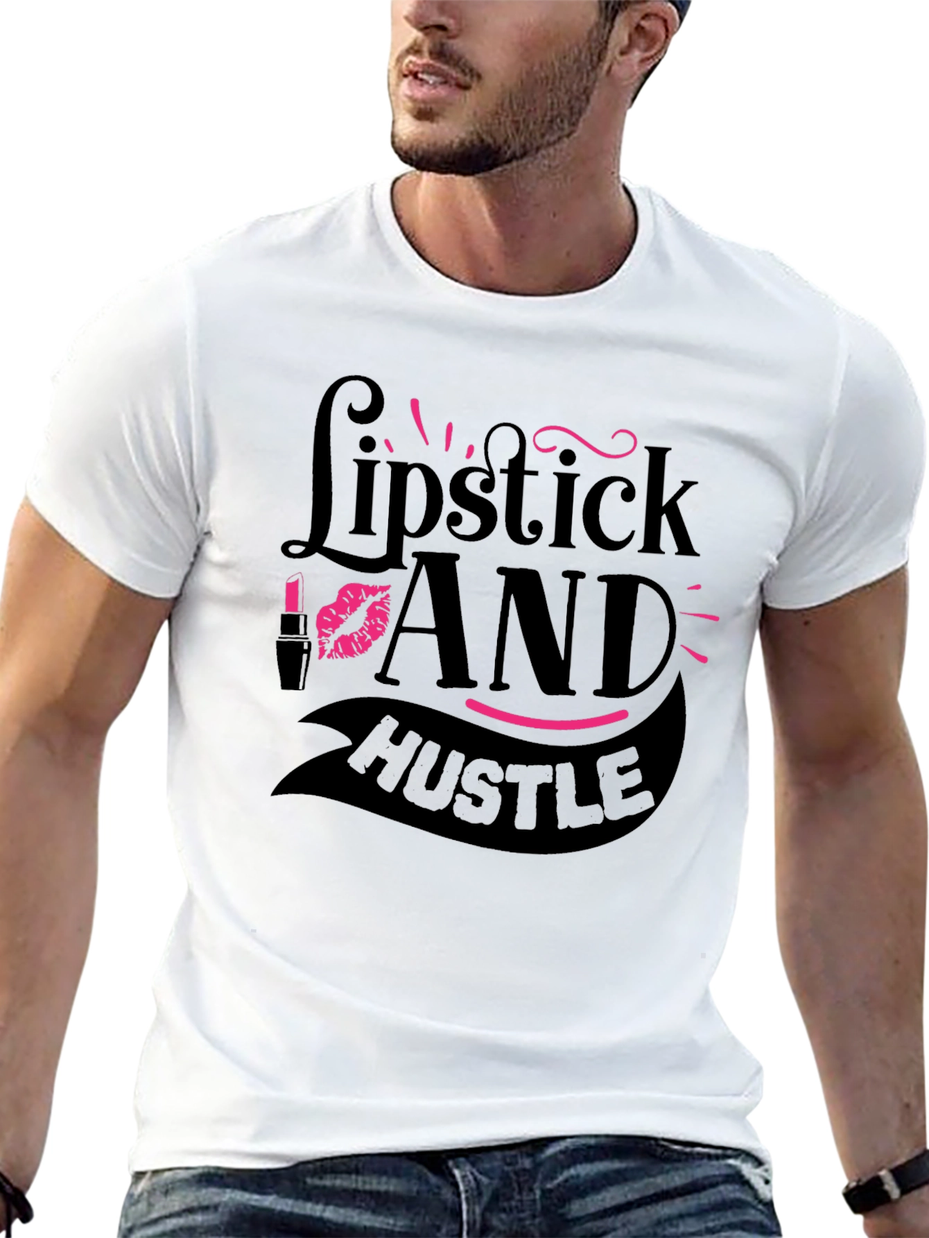 Lipstick and Hustle Graphic T-Shirt
