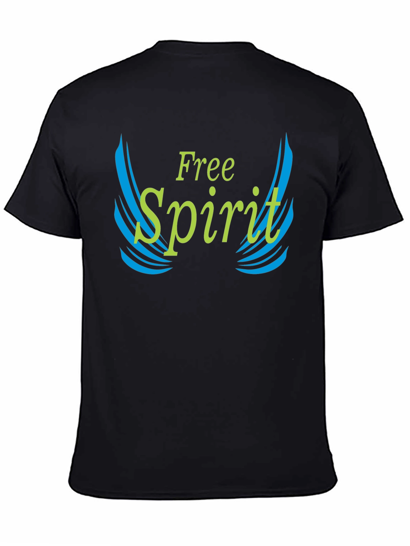 Free Spirit Graphic Tee - Black Cotton Blend