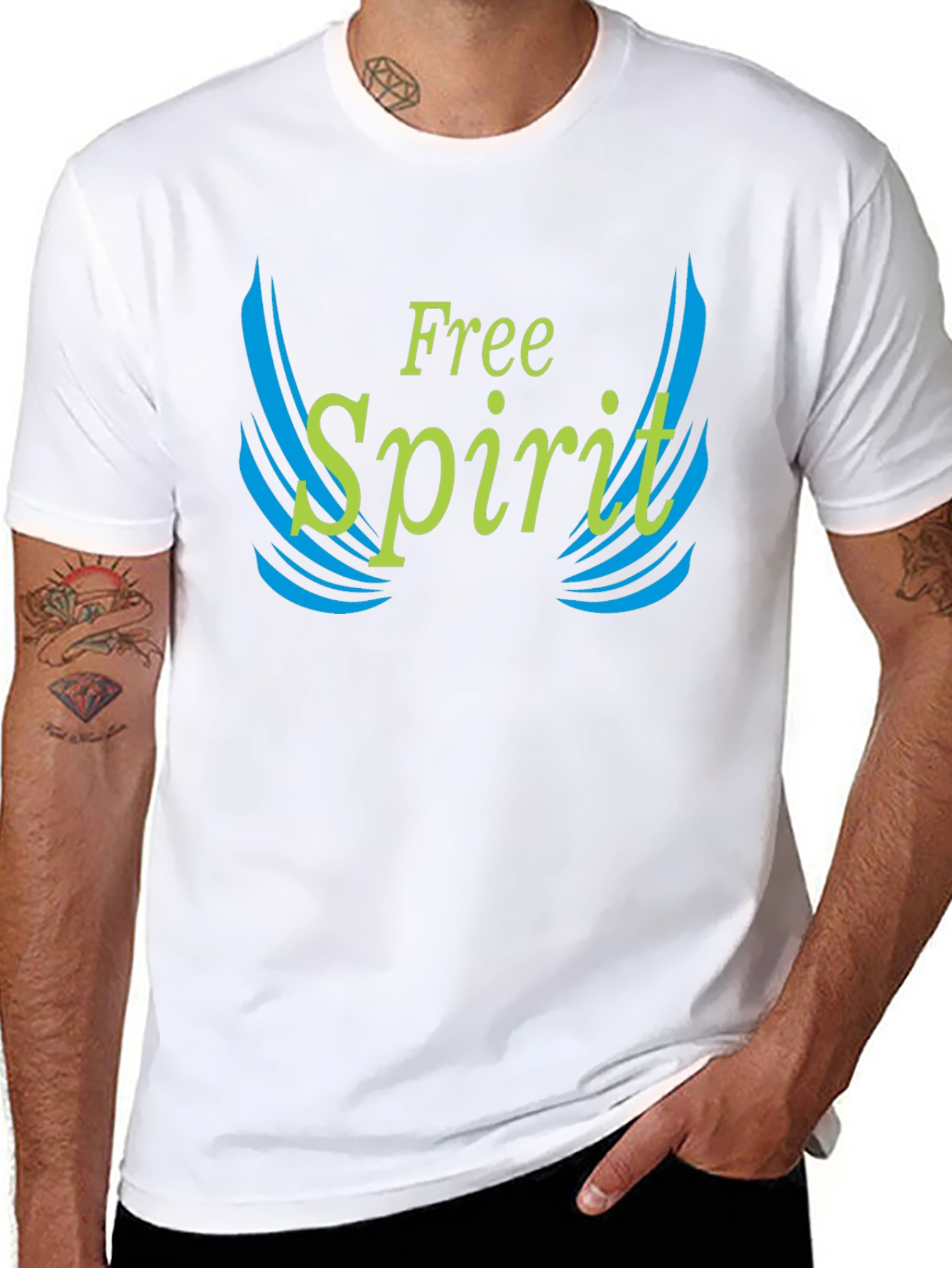 Free Spirit Graphic Tee - Black Cotton Blend