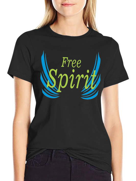 Free Spirit Graphic Tee - Black Cotton Blend