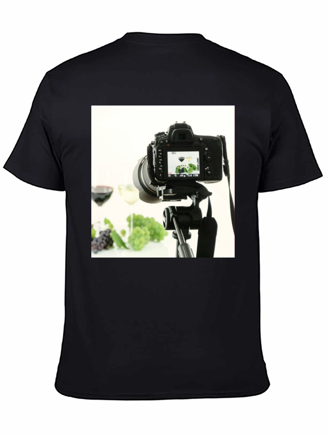 Photographers Delight: Camera & Wine Graphic Tee
