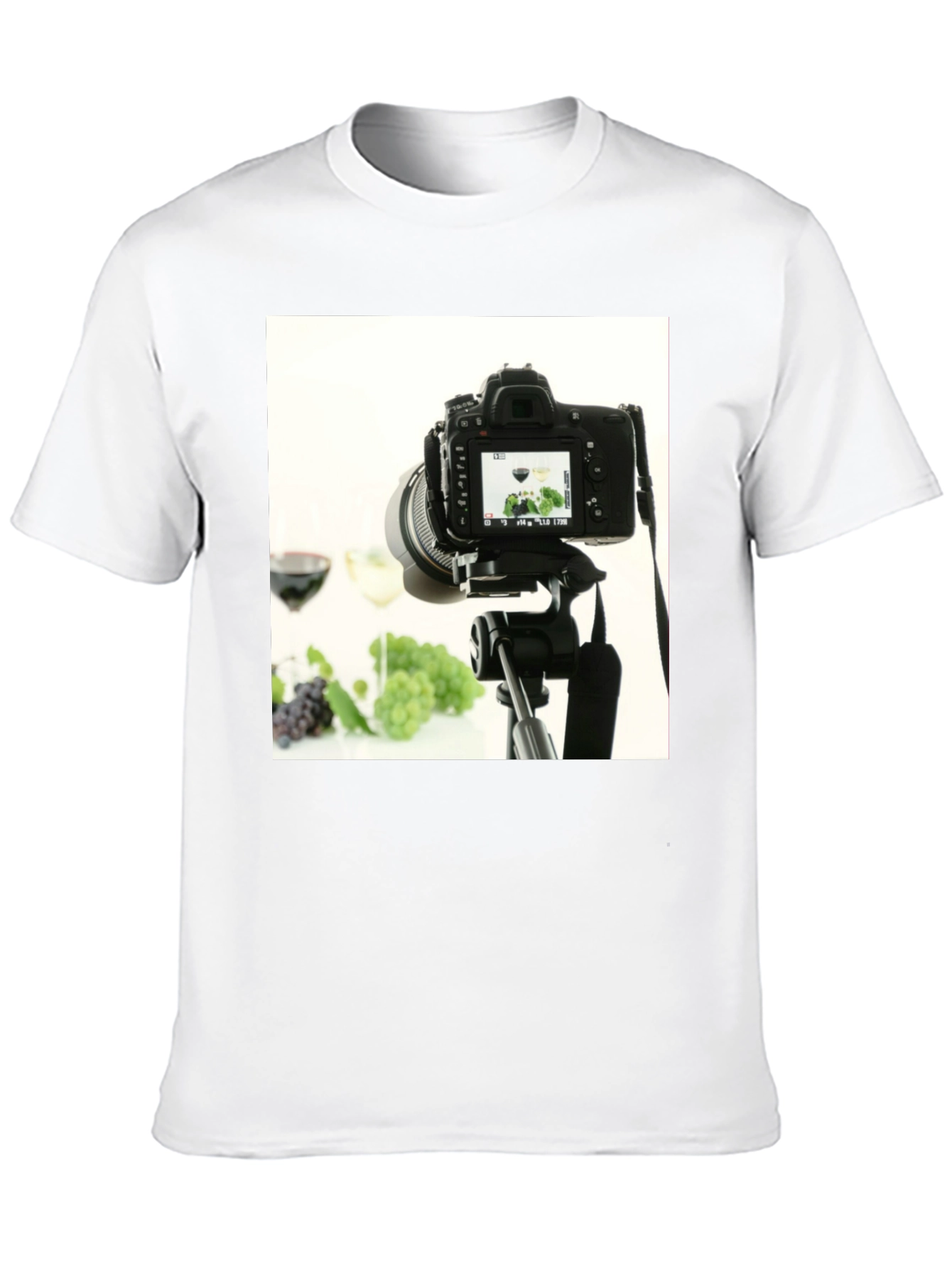 Photographers Delight: Camera & Wine Graphic Tee