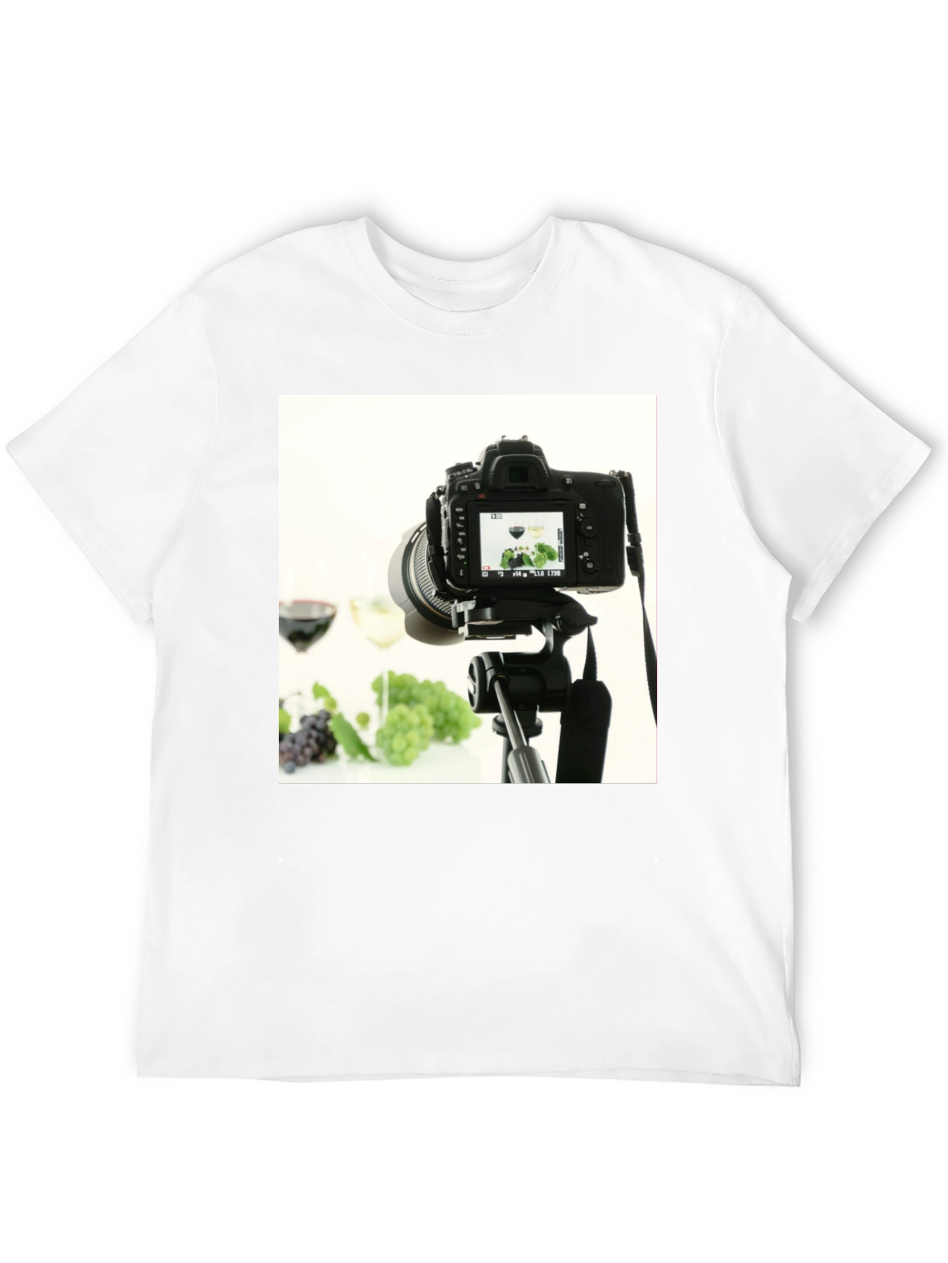 Photographers Delight: Camera & Wine Graphic Tee