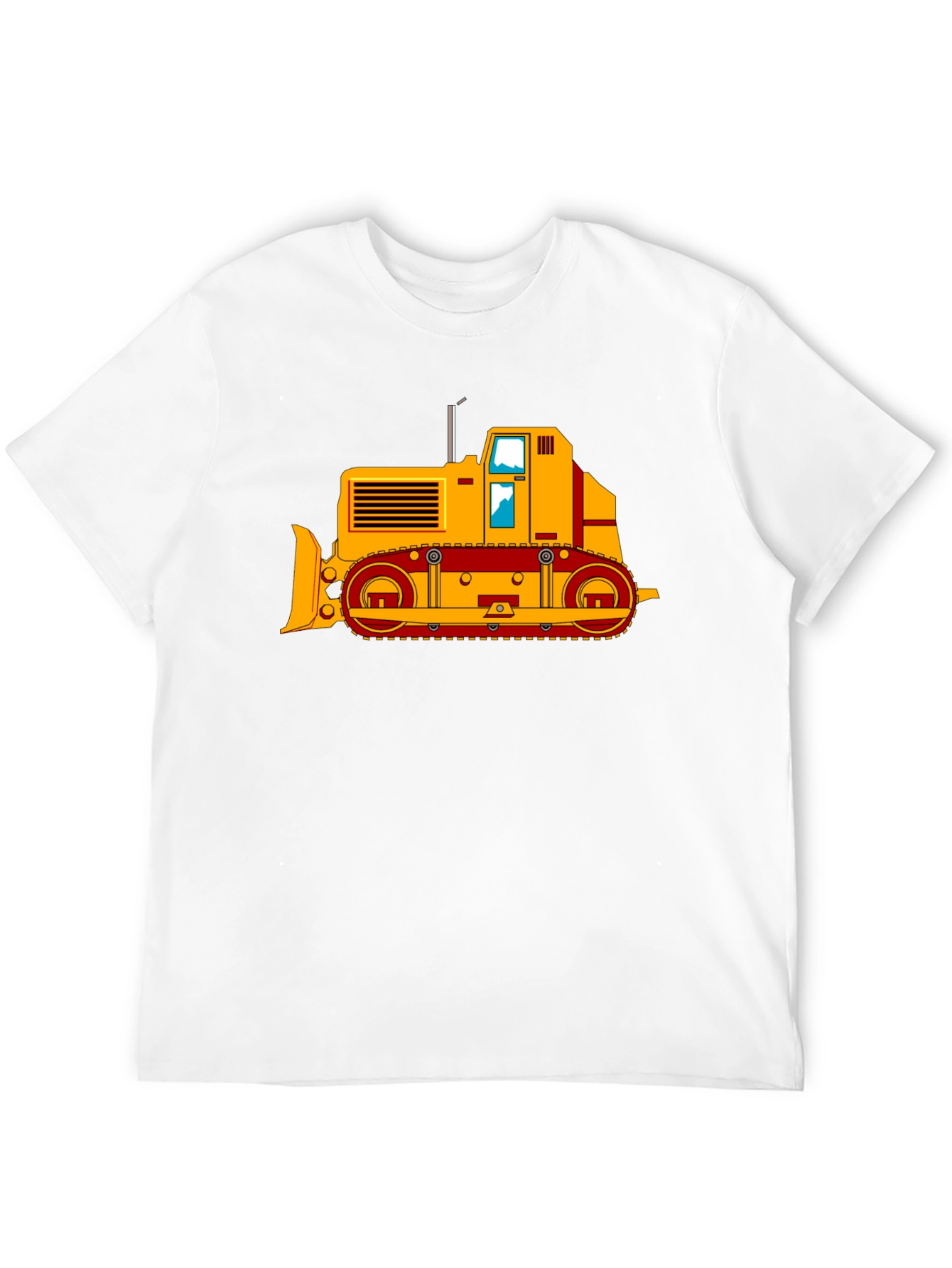 Bulldozer Graphic Tee - Black Cotton T-Shirt
