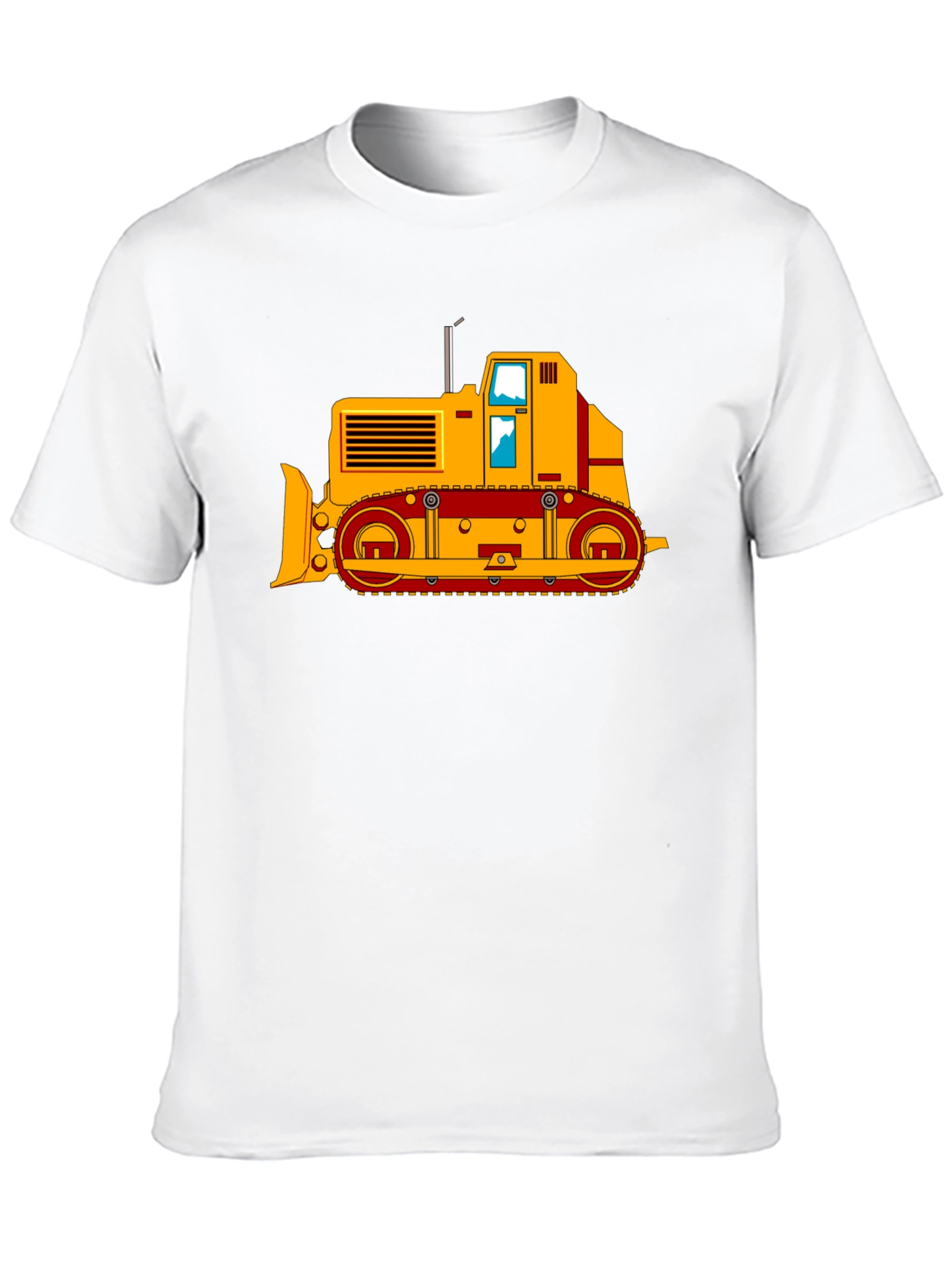 Bulldozer Graphic Tee - Black Cotton T-Shirt