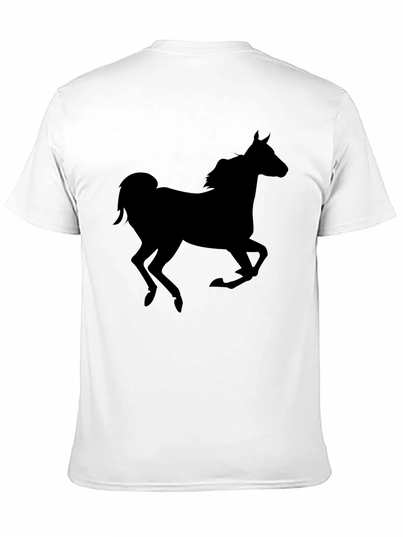 Black Horse Silhouette Graphic T-Shirt