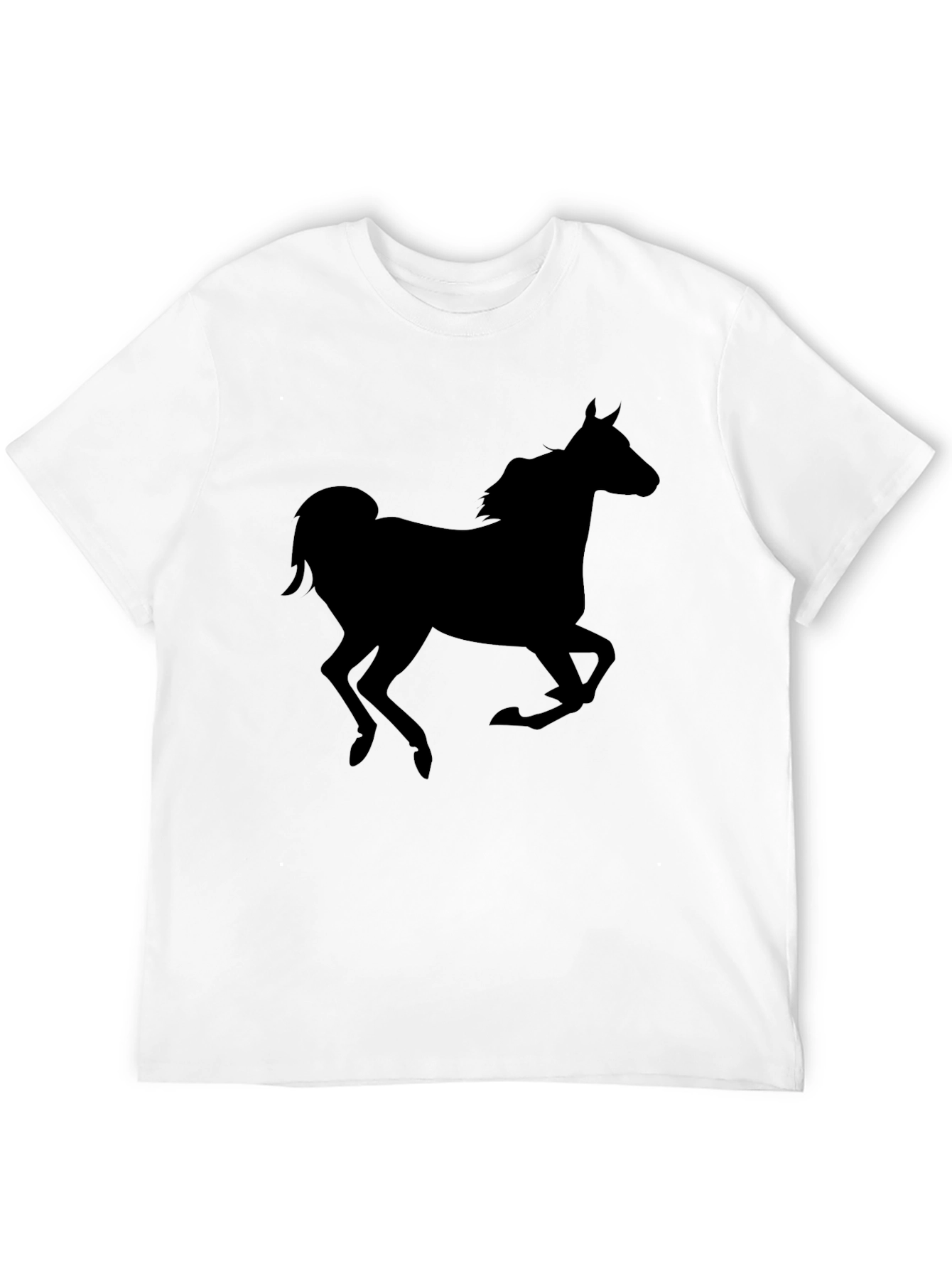 Black Horse Silhouette Graphic T-Shirt
