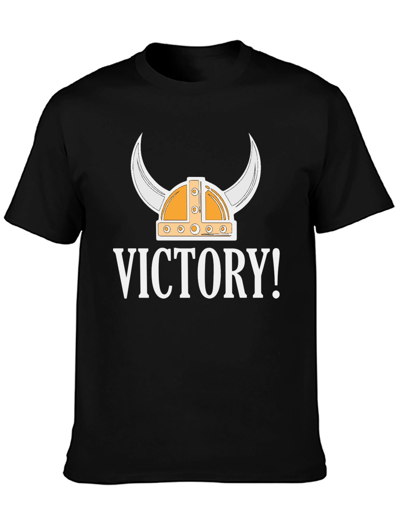 Victory Viking Helmet Graphic Tee - Black