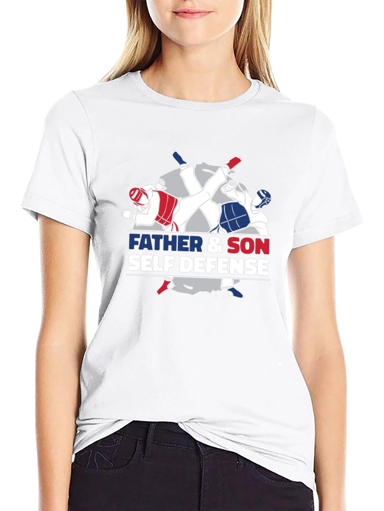 Father & Son Self Defense Black T-Shirt