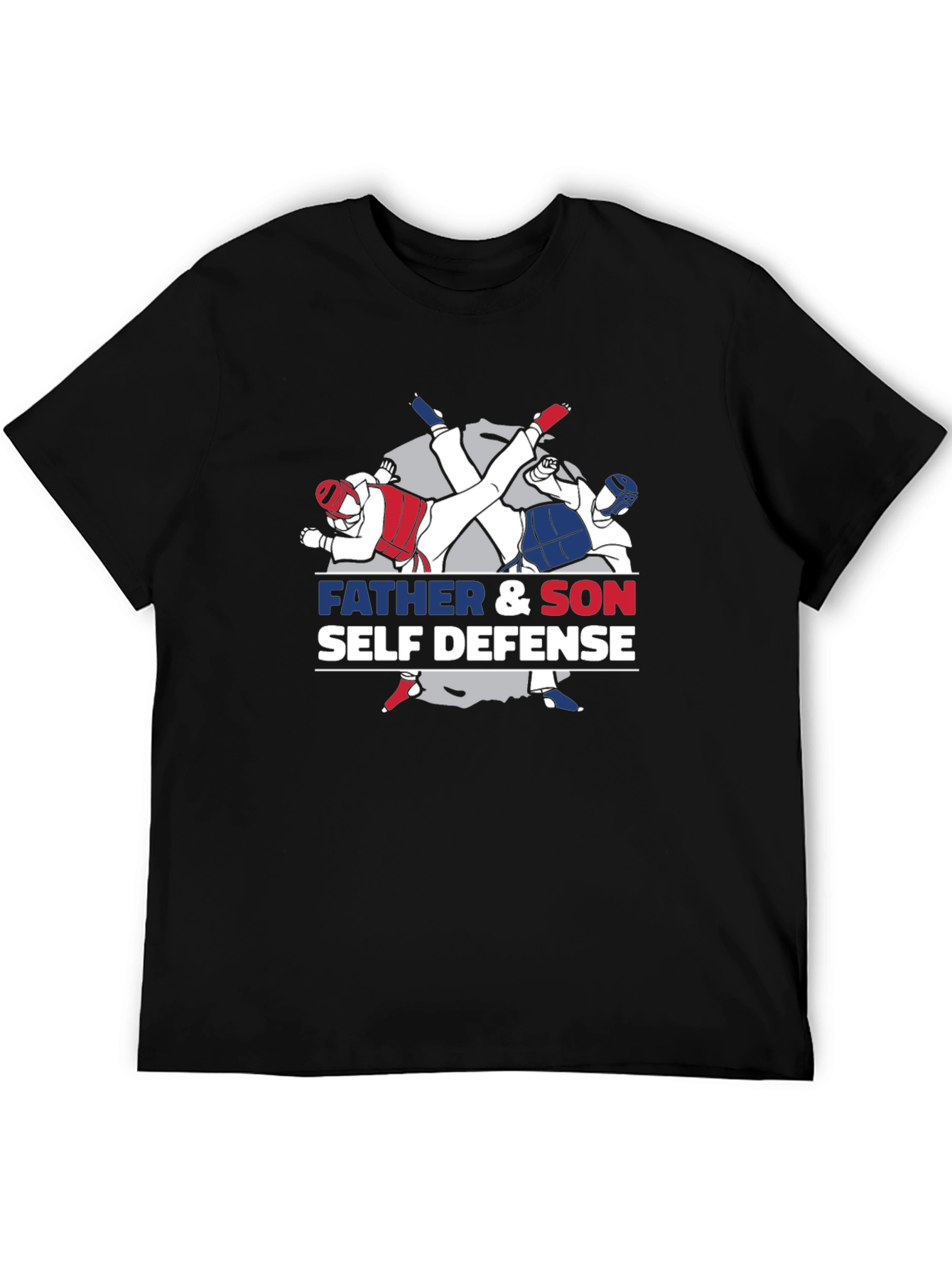 Father & Son Self Defense Black T-Shirt