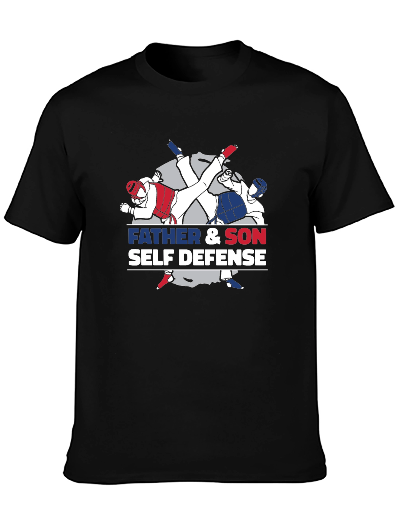 Father & Son Self Defense Black T-Shirt