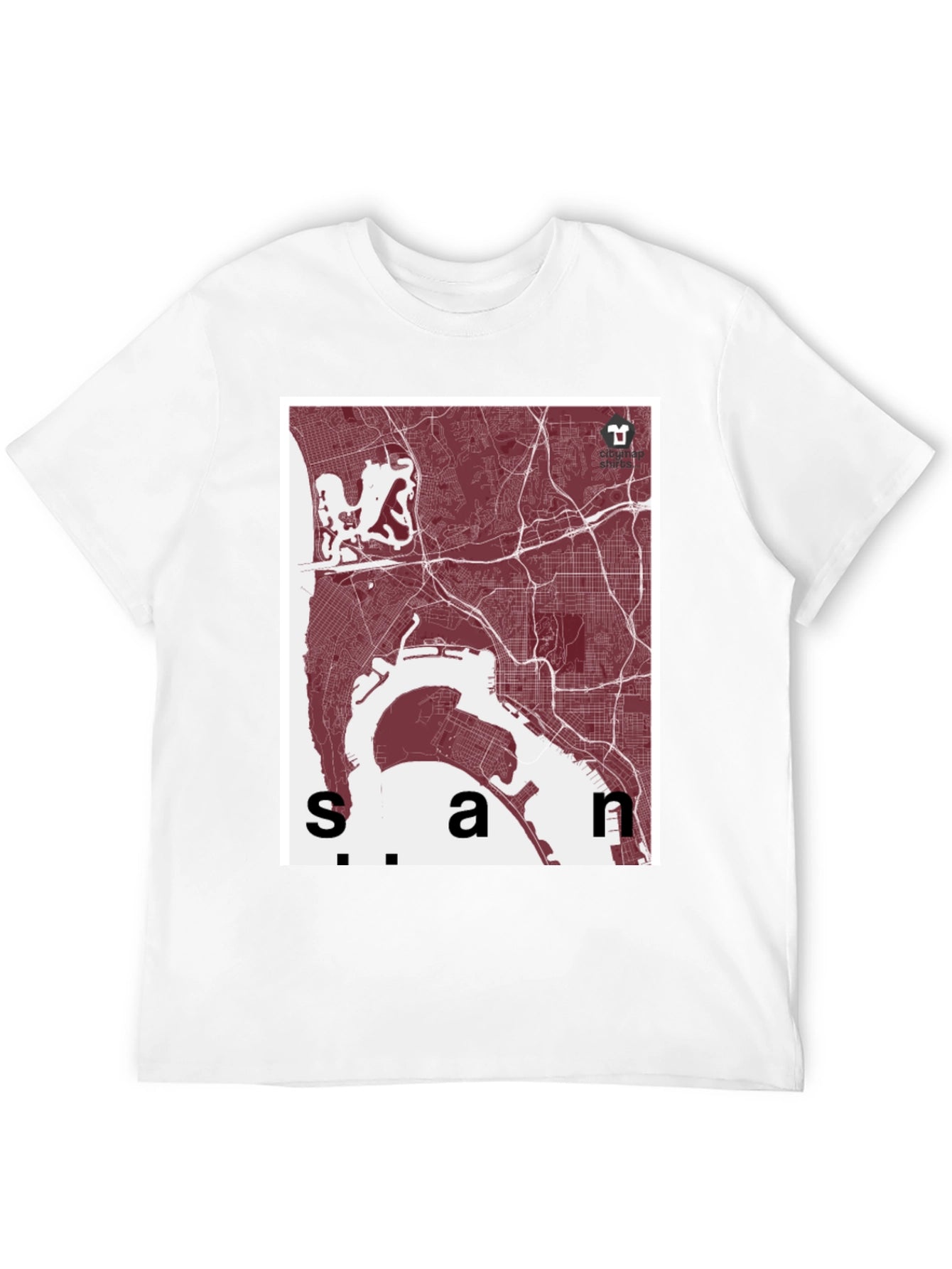 San Diego Map T-Shirt