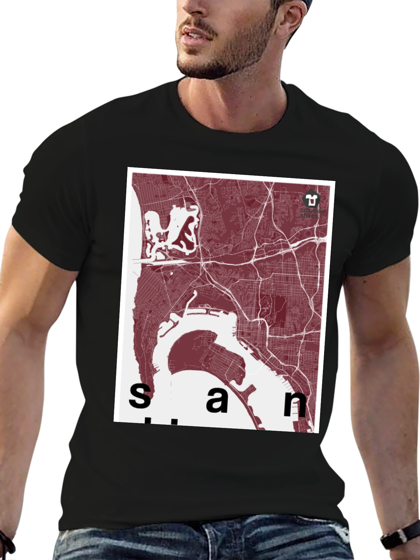 San Diego Map T-Shirt
