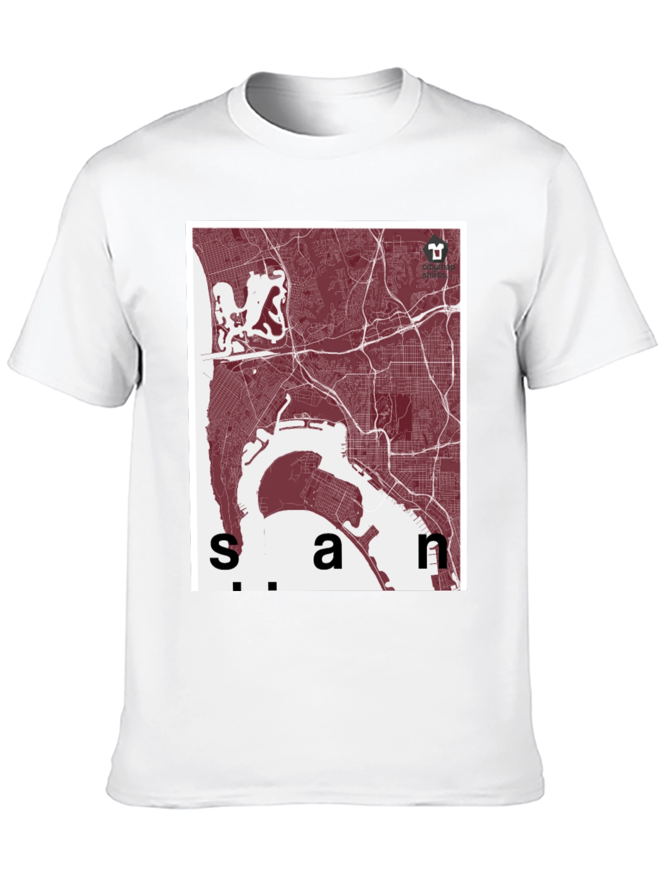 San Diego Map T-Shirt