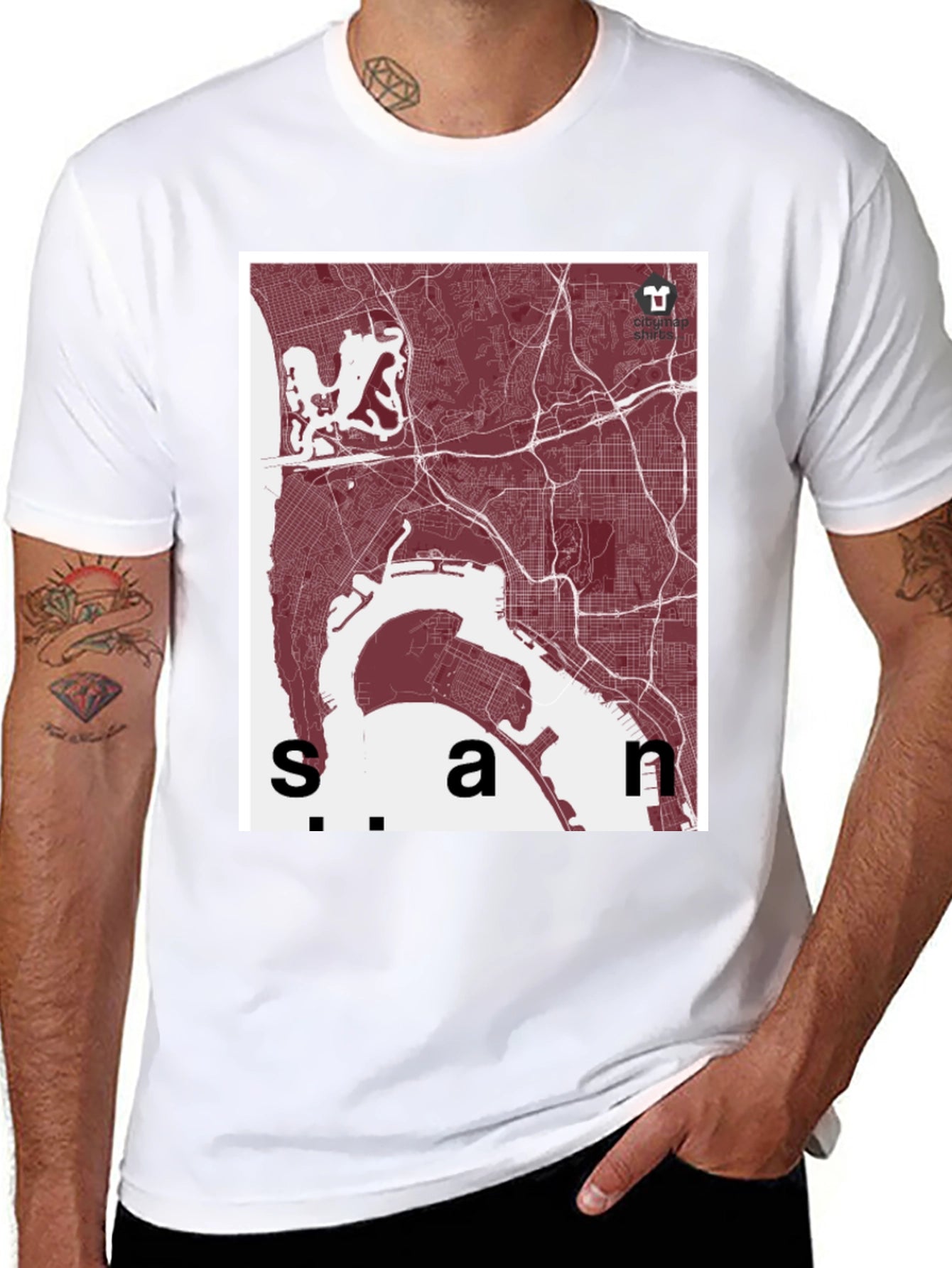 San Diego Map T-Shirt