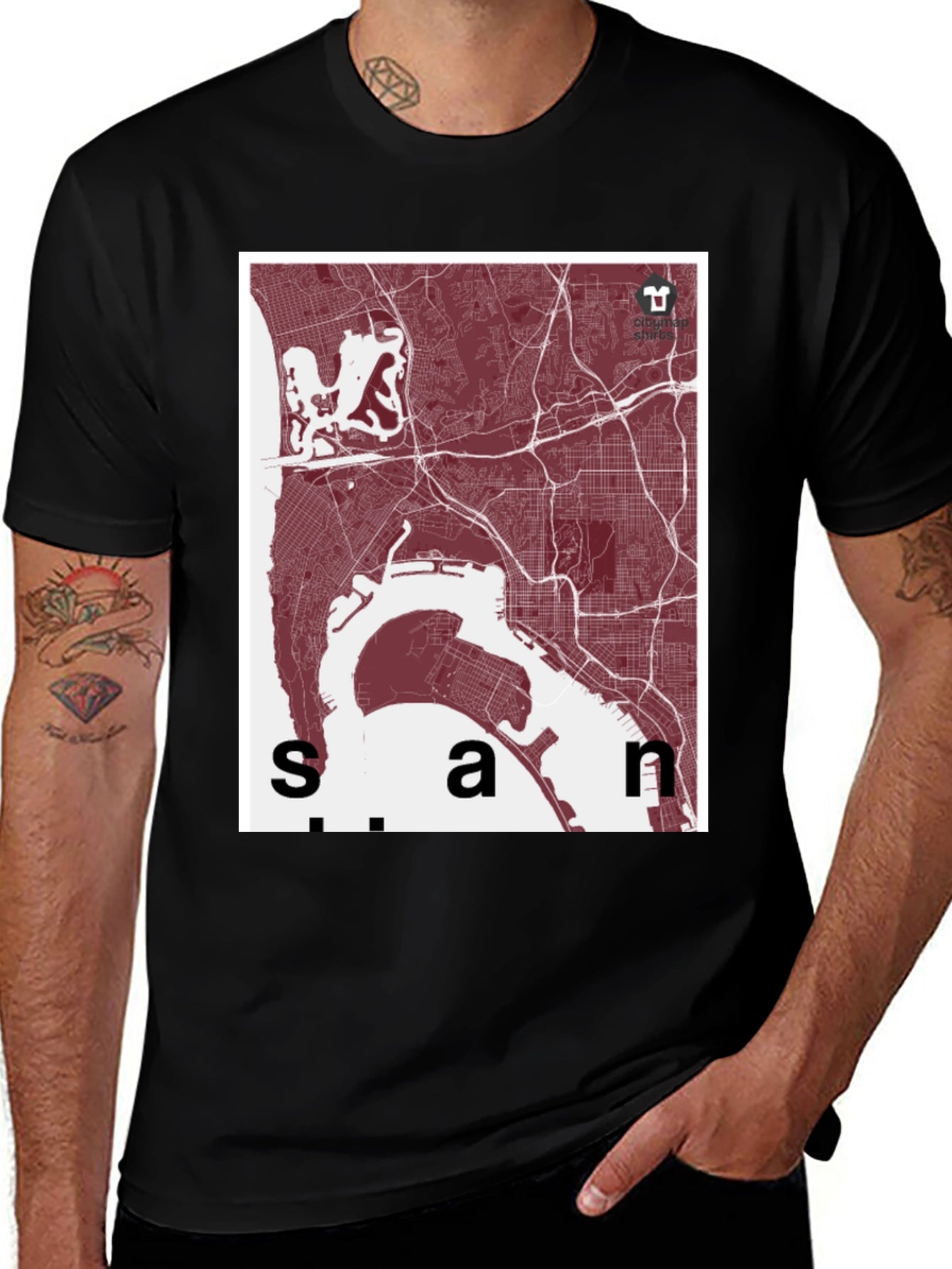 San Diego Map T-Shirt