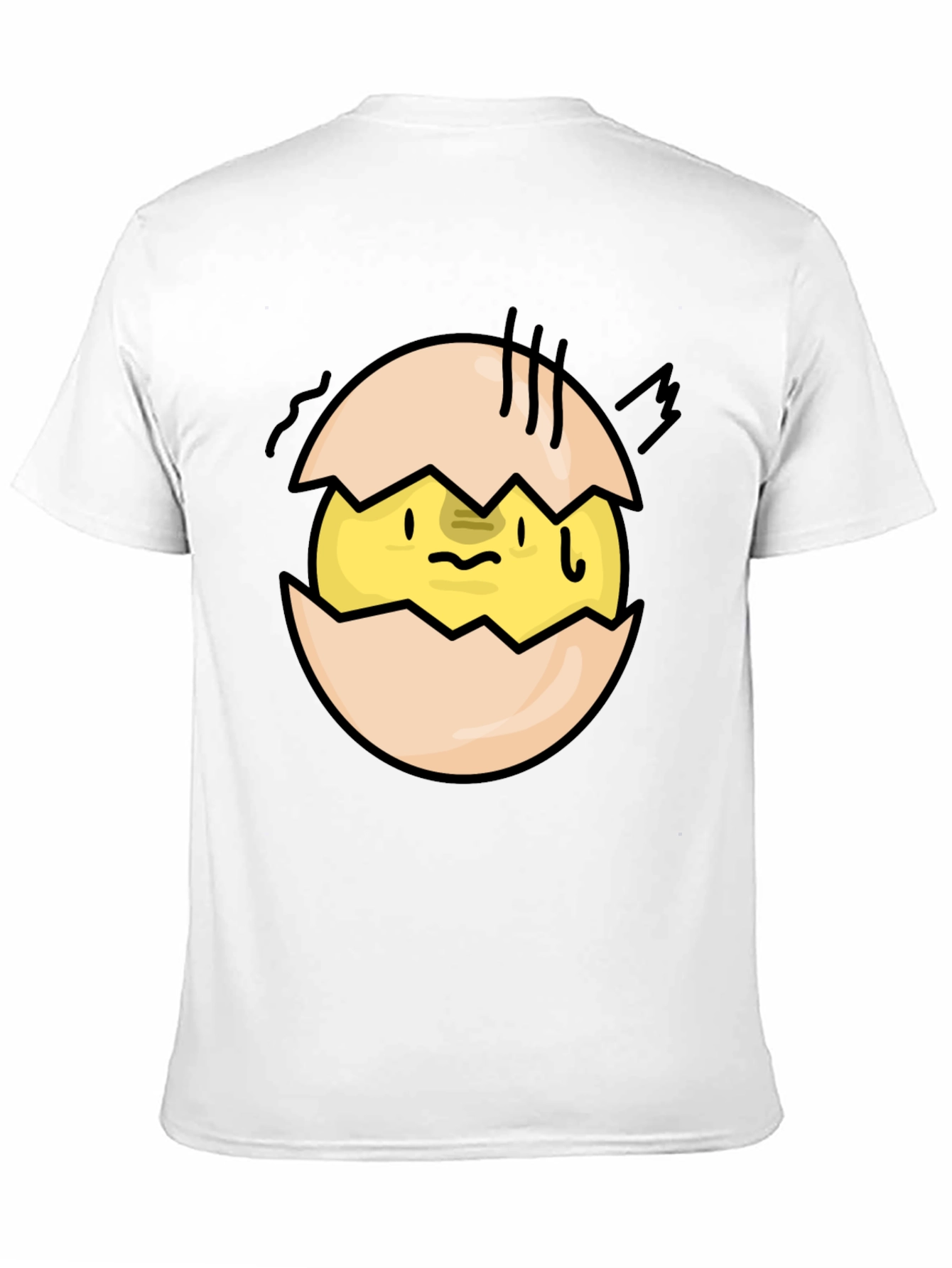 Cracked Egg Chick Graphic Tee - Quirky Black T-Shirt