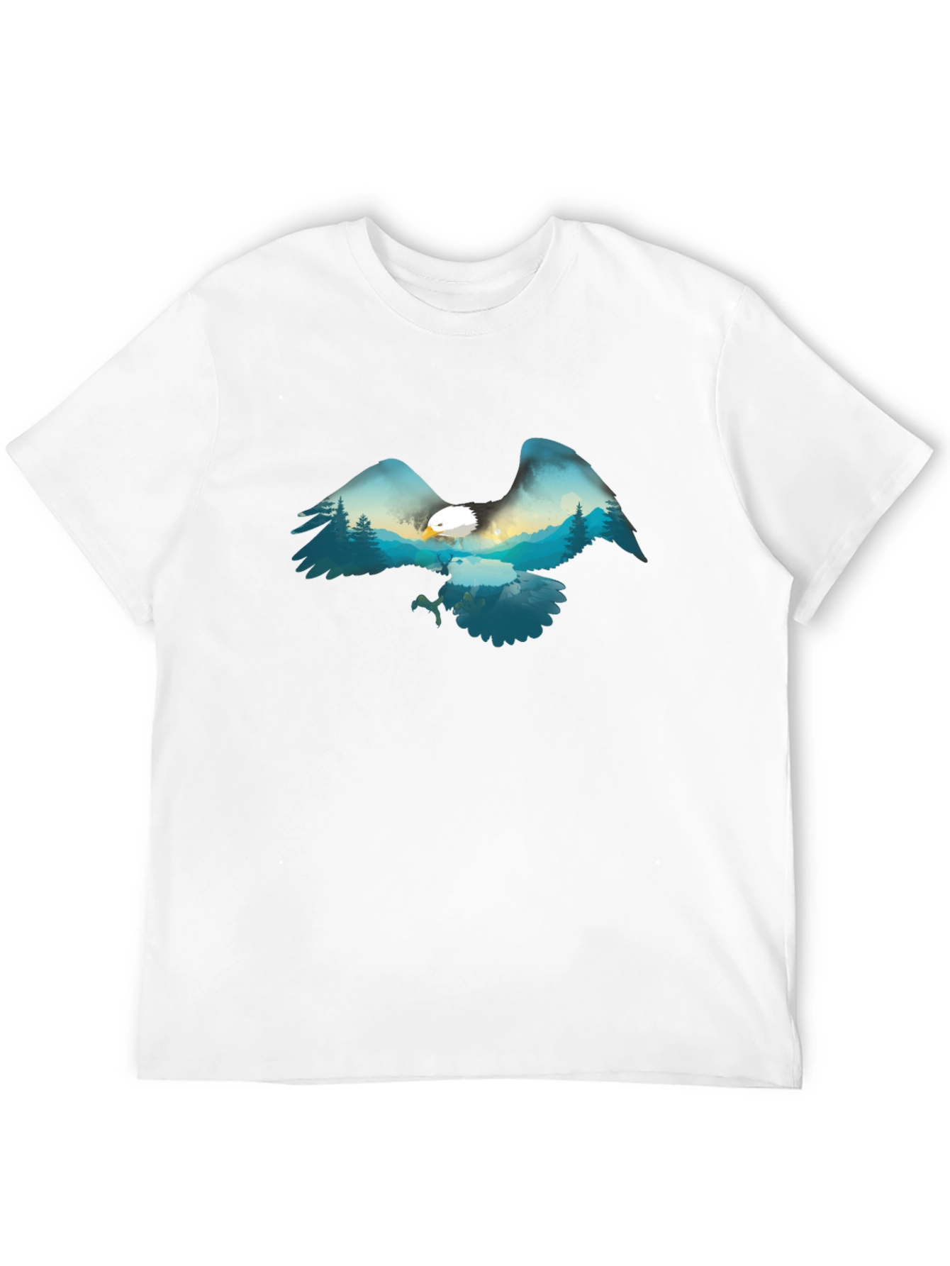 Eagle Mountain Scene Graphic Tee - Black