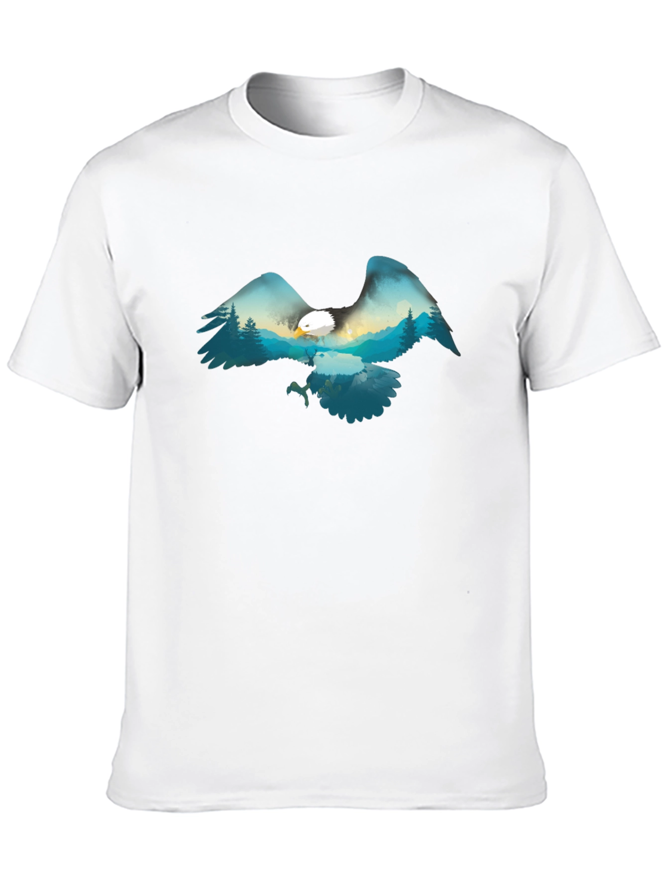 Eagle Mountain Scene Graphic Tee - Black