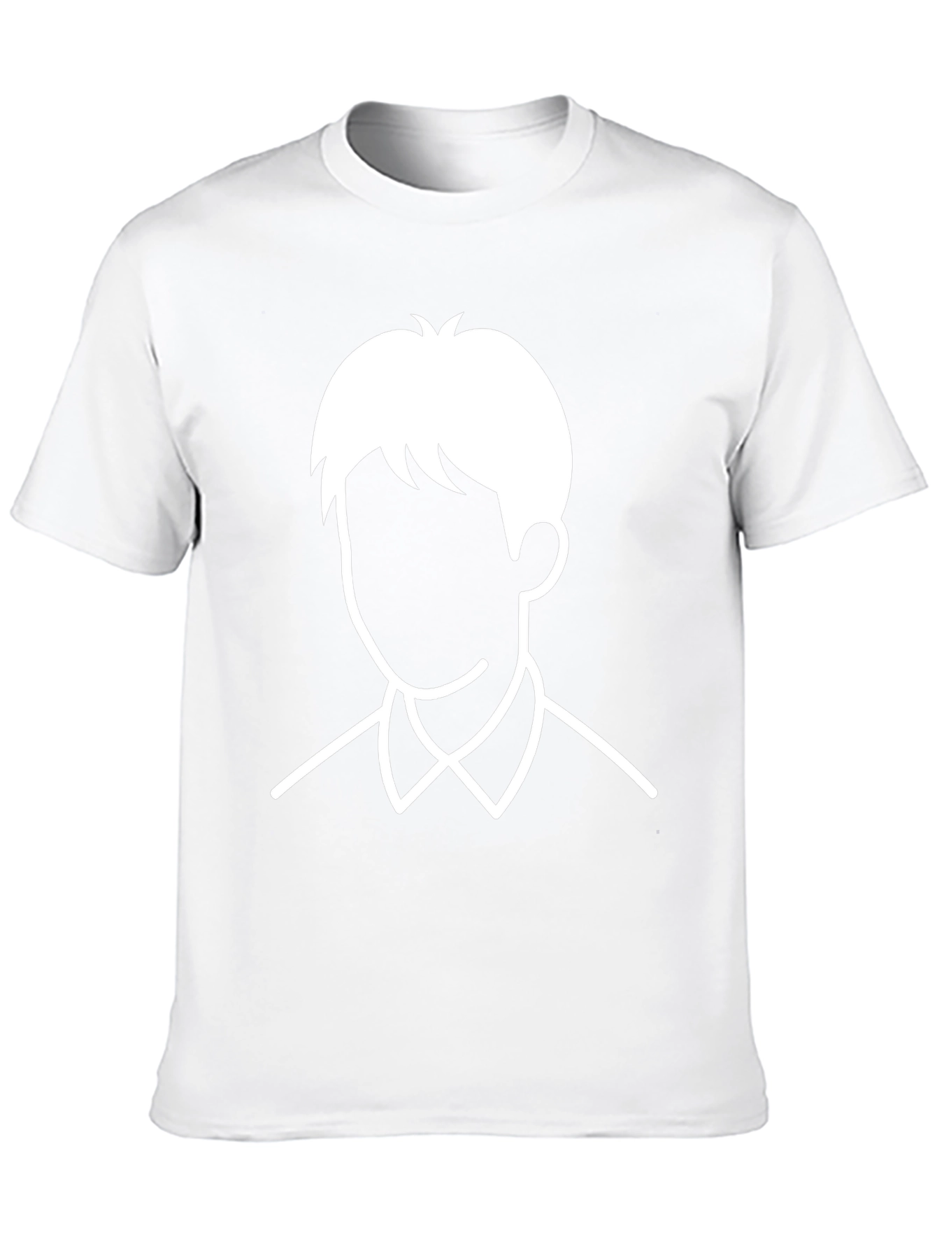 Minimalist Face Graphic T-Shirt - Black