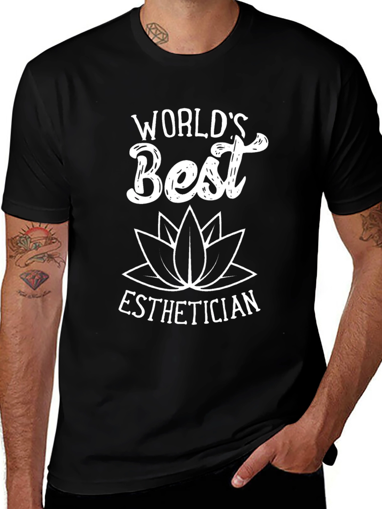 Worlds Best Esthetician Black T-Shirt