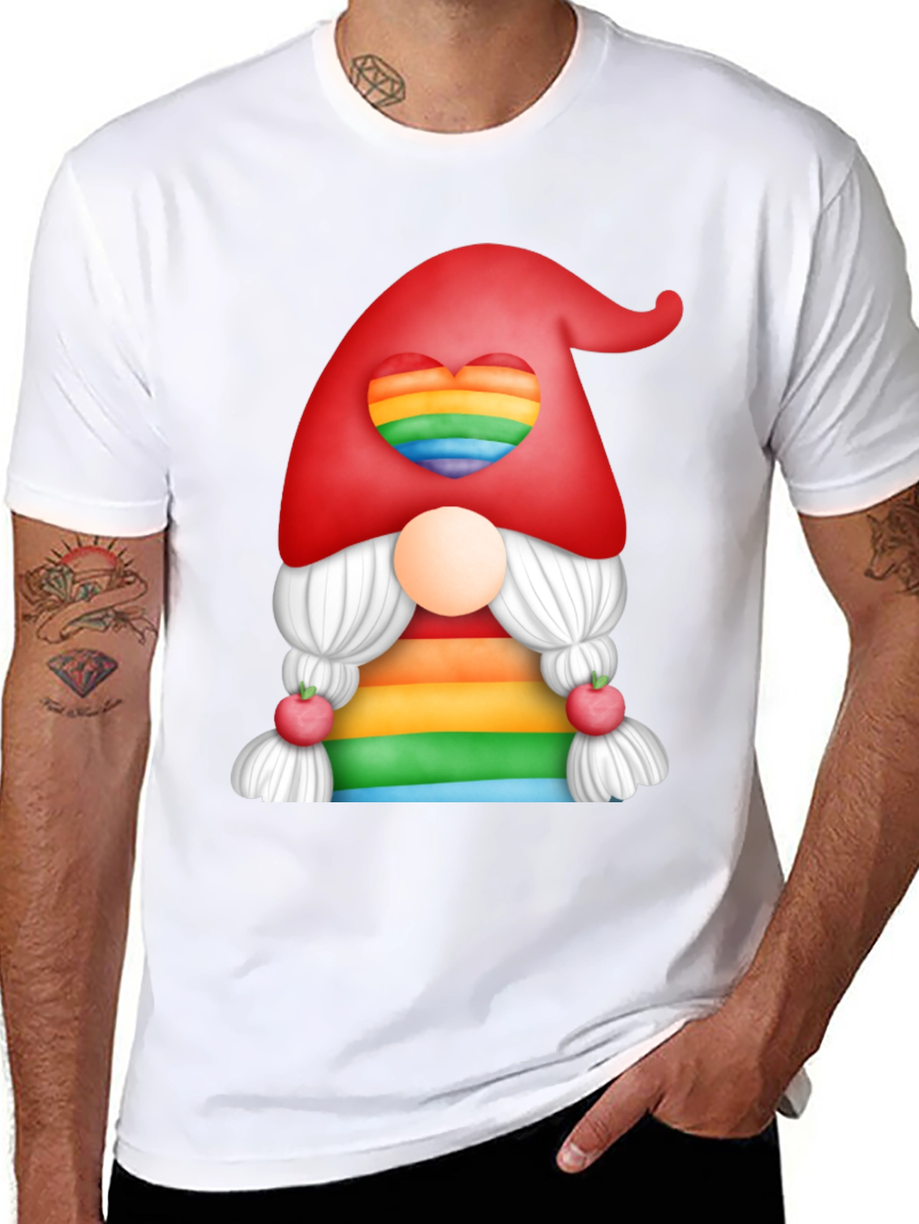 Rainbow Gnome Graphic Tee - Pride Love