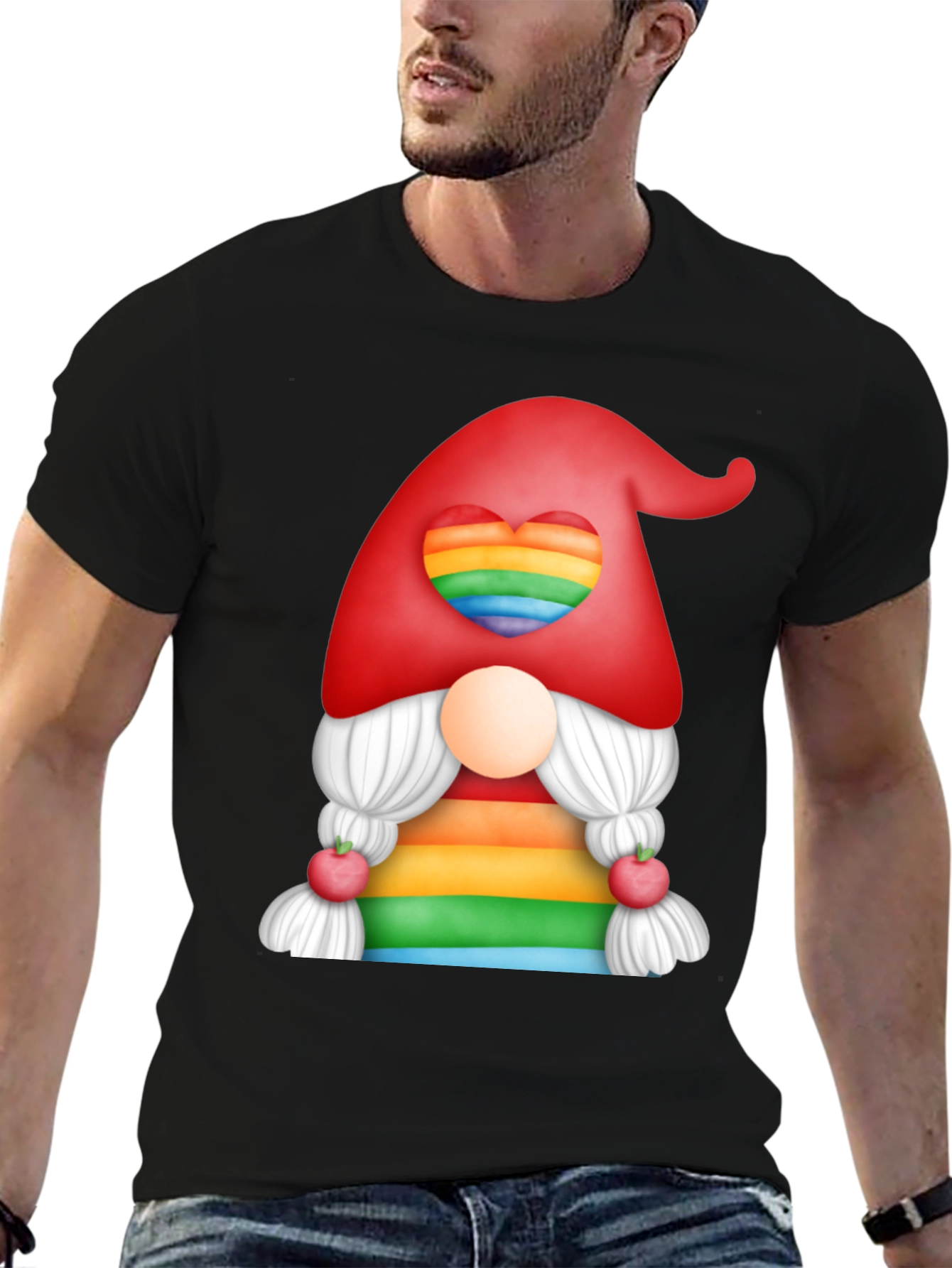 Rainbow Gnome Graphic Tee - Pride Love