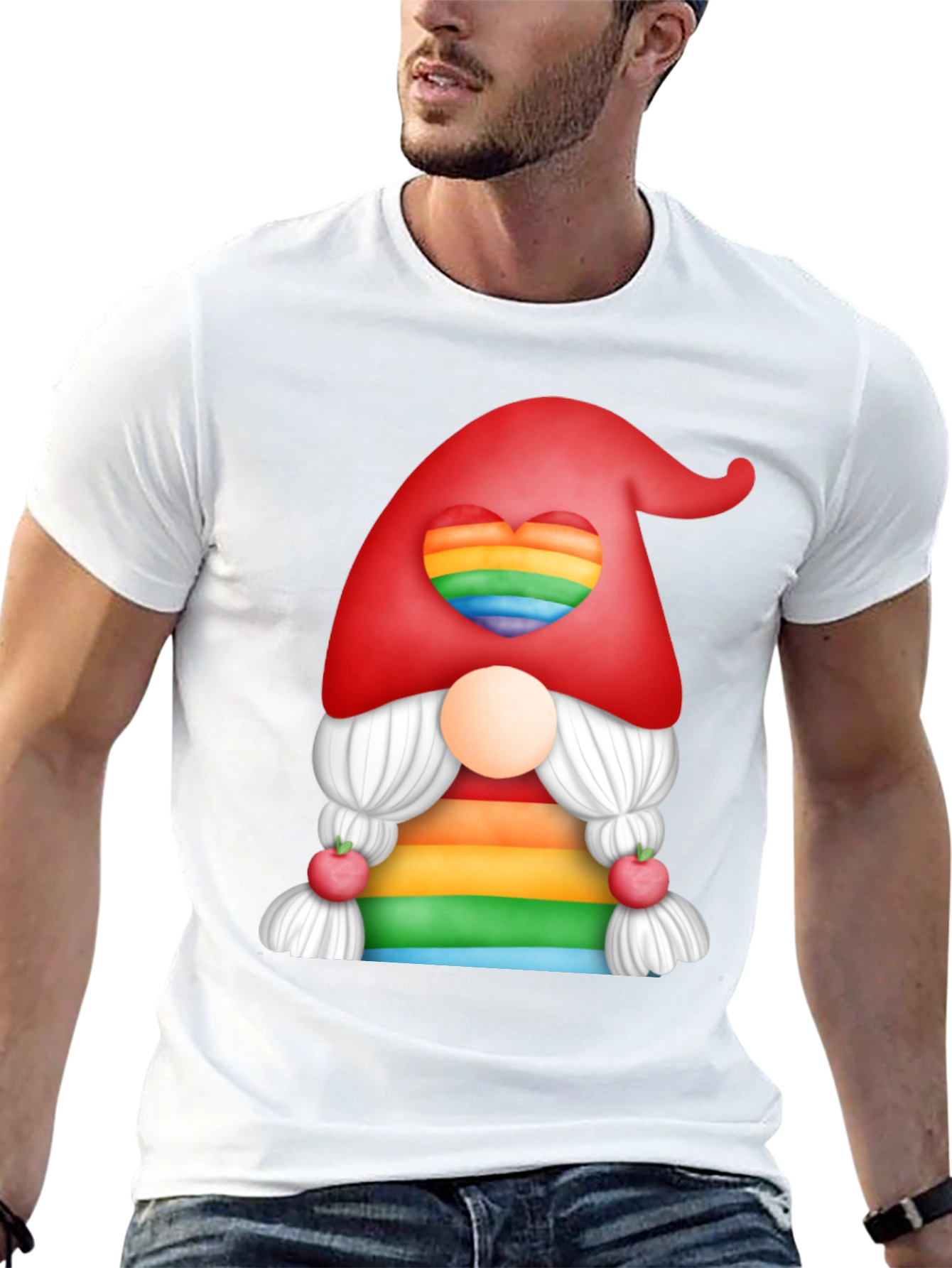 Rainbow Gnome Graphic Tee - Pride Love
