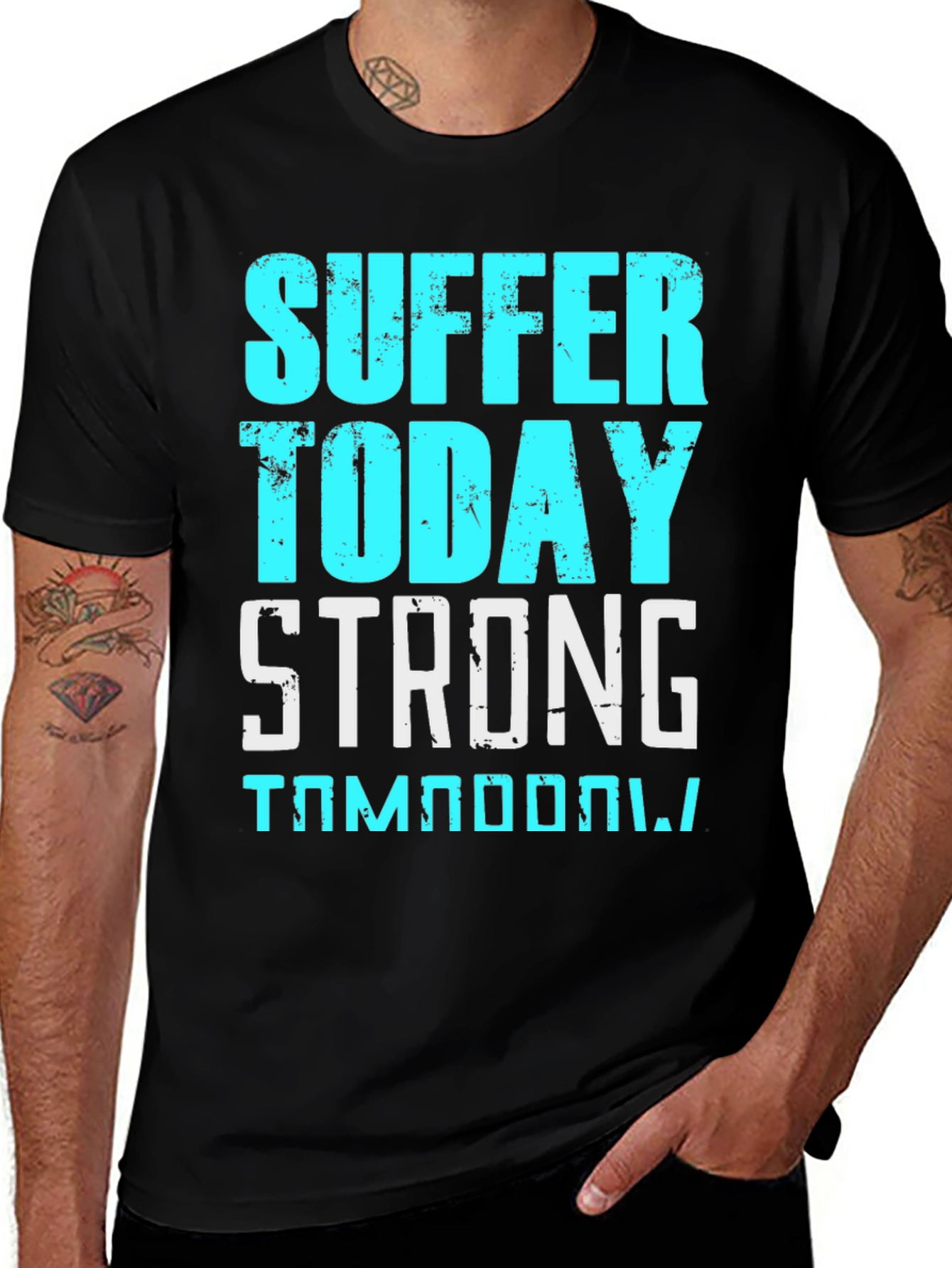 Suffer Today Strong T-Shirt Black Cotton