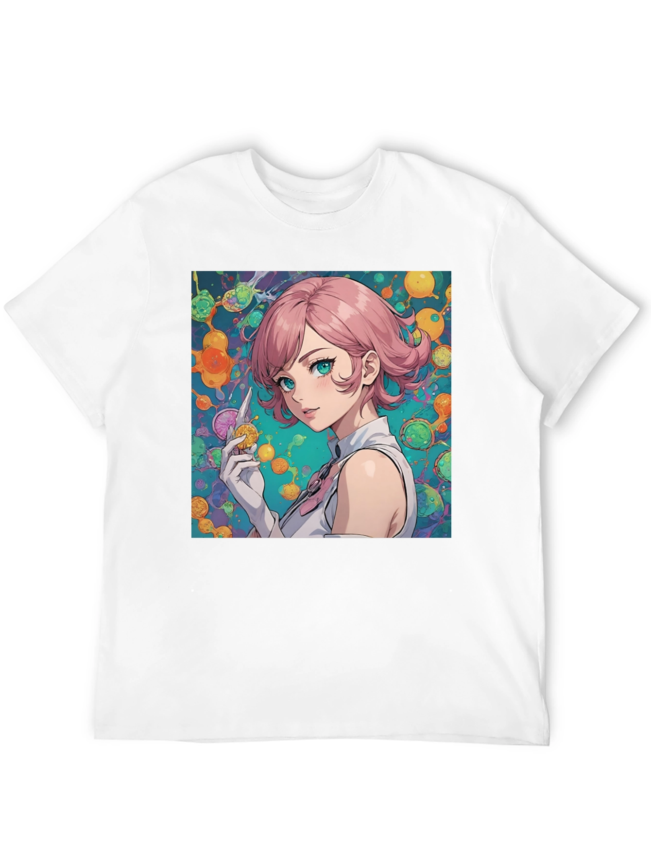 Anime Girl Graphic Tee - Stylish Black T-Shirt