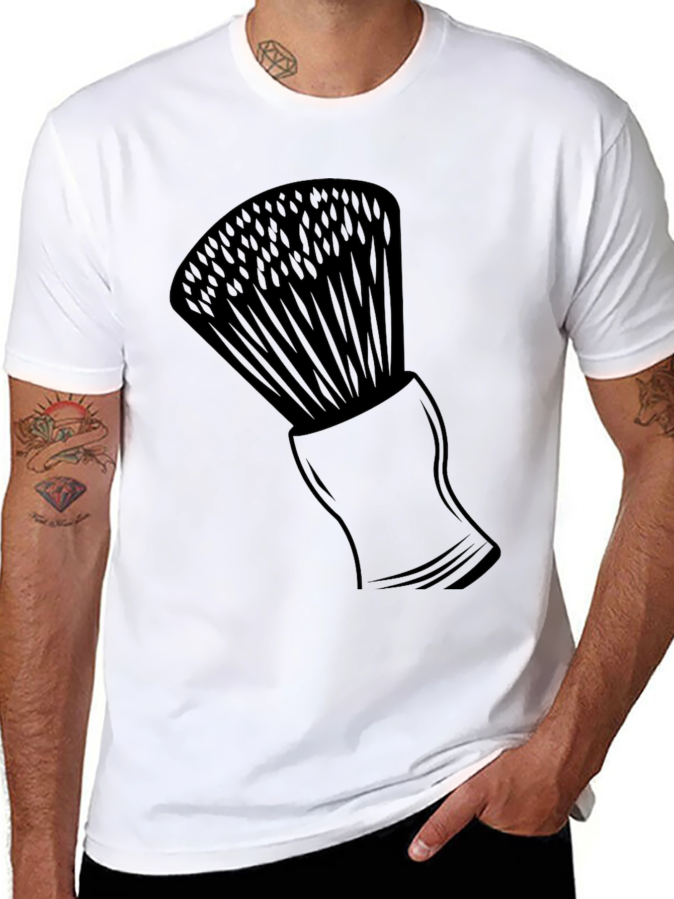 Mens Graphic T-Shirt - Shaving Brush